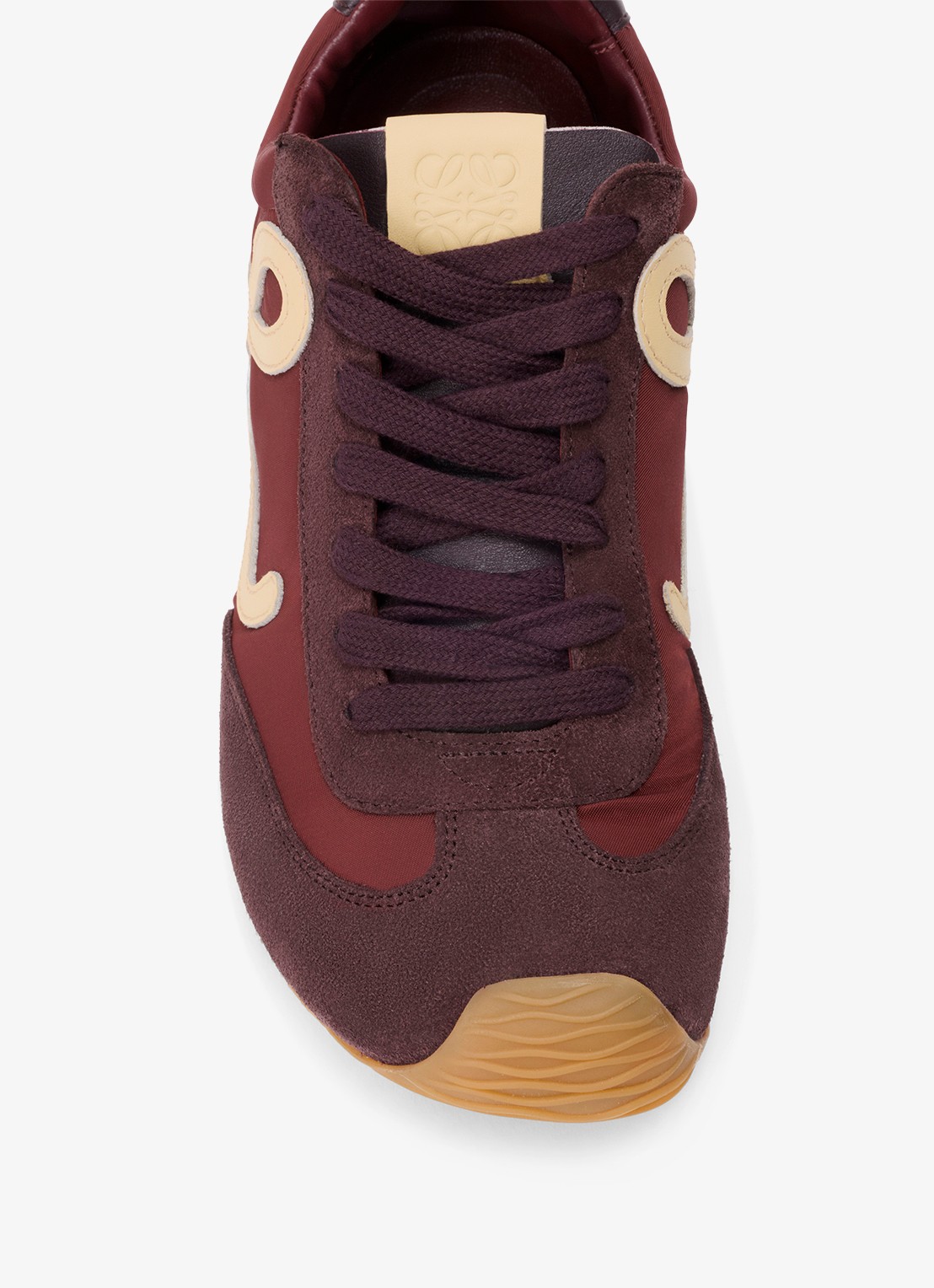 LOEWE Ballet Runner 2.0 sneaker met suède details - detail 5 donkerrood