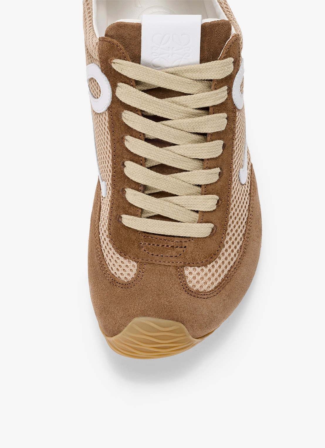 LOEWE Ballet Runner 2.0 sneaker van mesh met suède details - detail 5 bruin