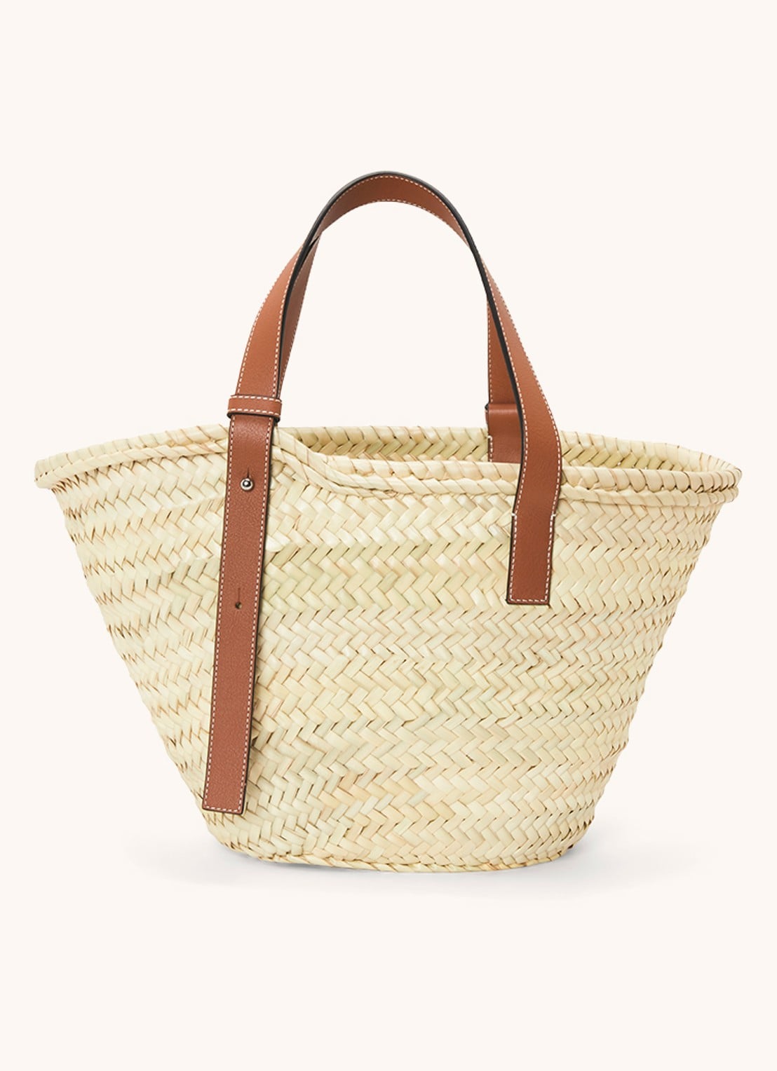 LOEWE Basket handtas met kalfsleren details - detail camel