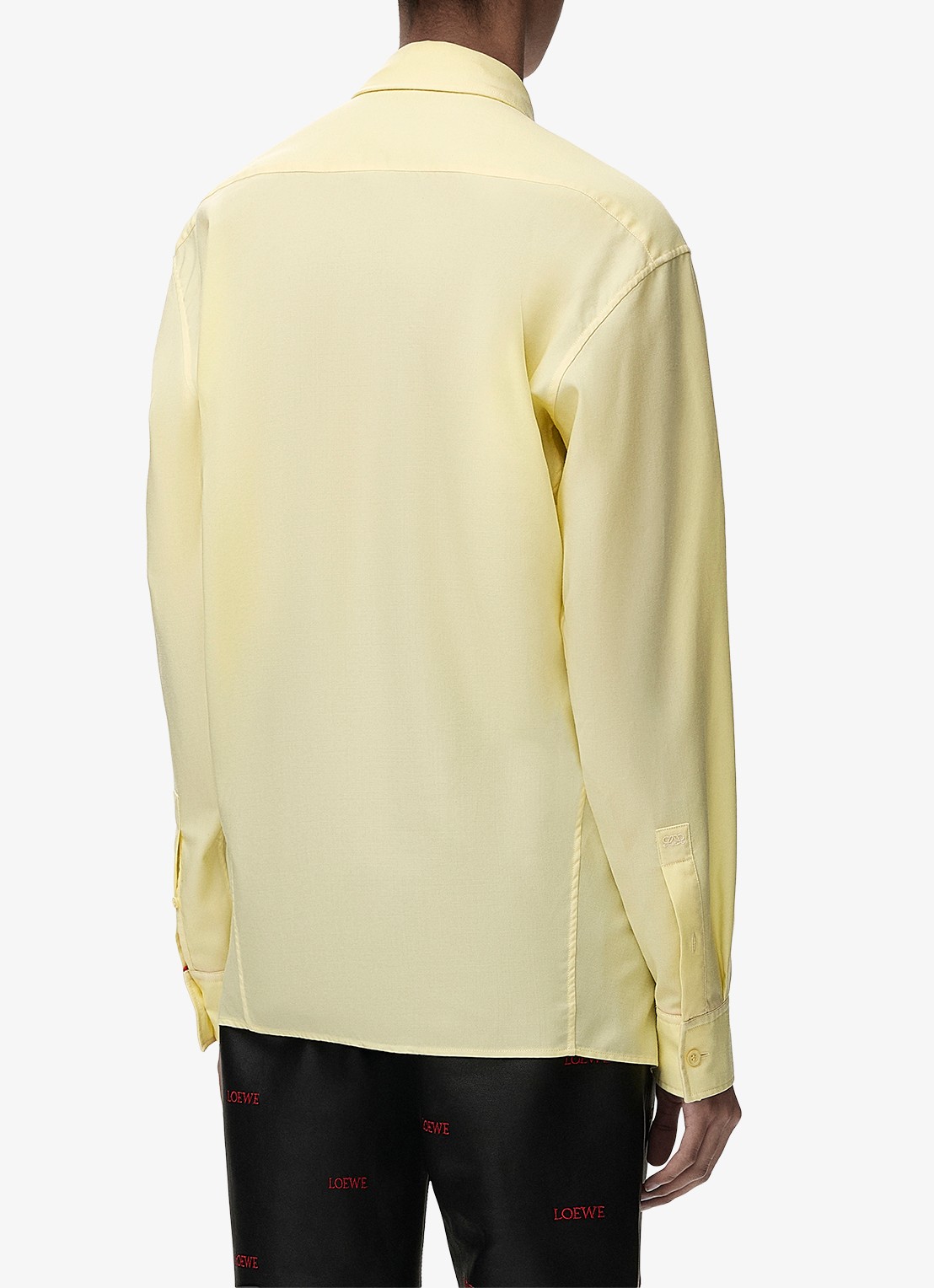 LOEWE Blouse in zijdeblend - achterkant 3 lichtgeel