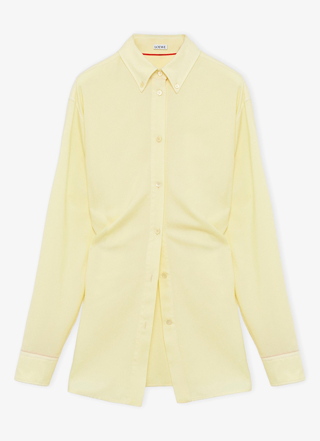 LOEWE Blouse in zijdeblend - voorkant lichtgeel