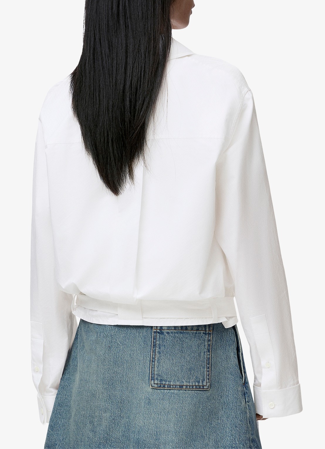LOEWE Blouse met ceintuur - achterkant wit