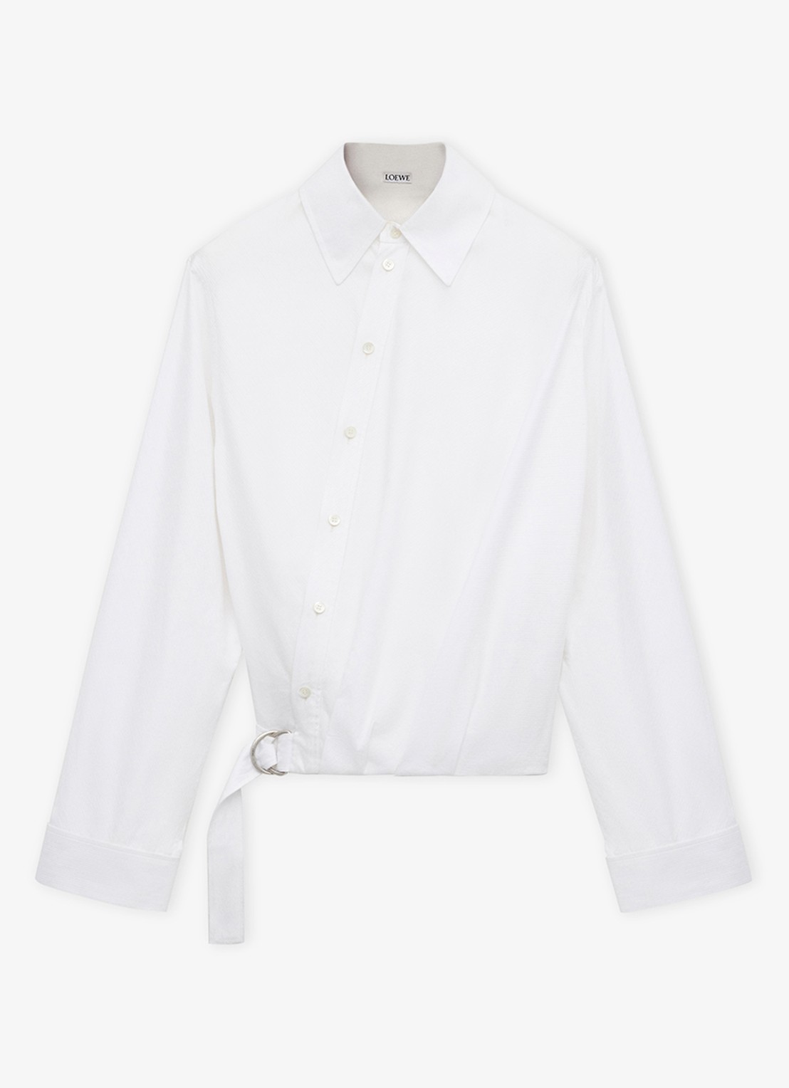 LOEWE Blouse met ceintuur - voorkant 2 wit
