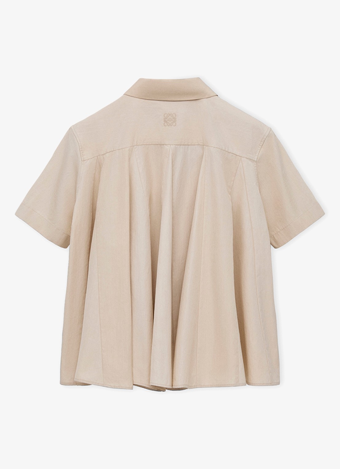 LOEWE Blouse met logoborduring en borstzak - detail 4 beige