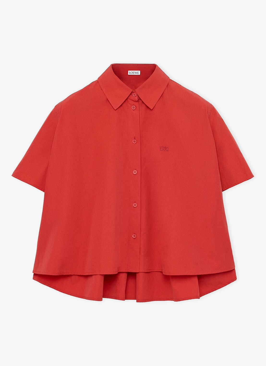 LOEWE Blouse met logoborduring - voorkant 4 rood