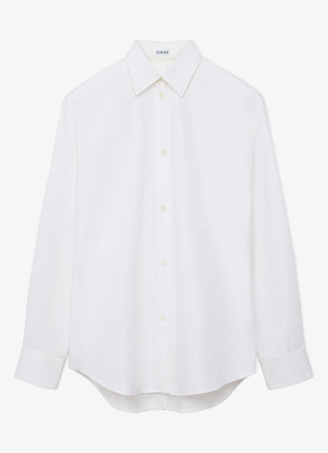 LOEWE Blouse met logoborduring - voorkant 4 wit