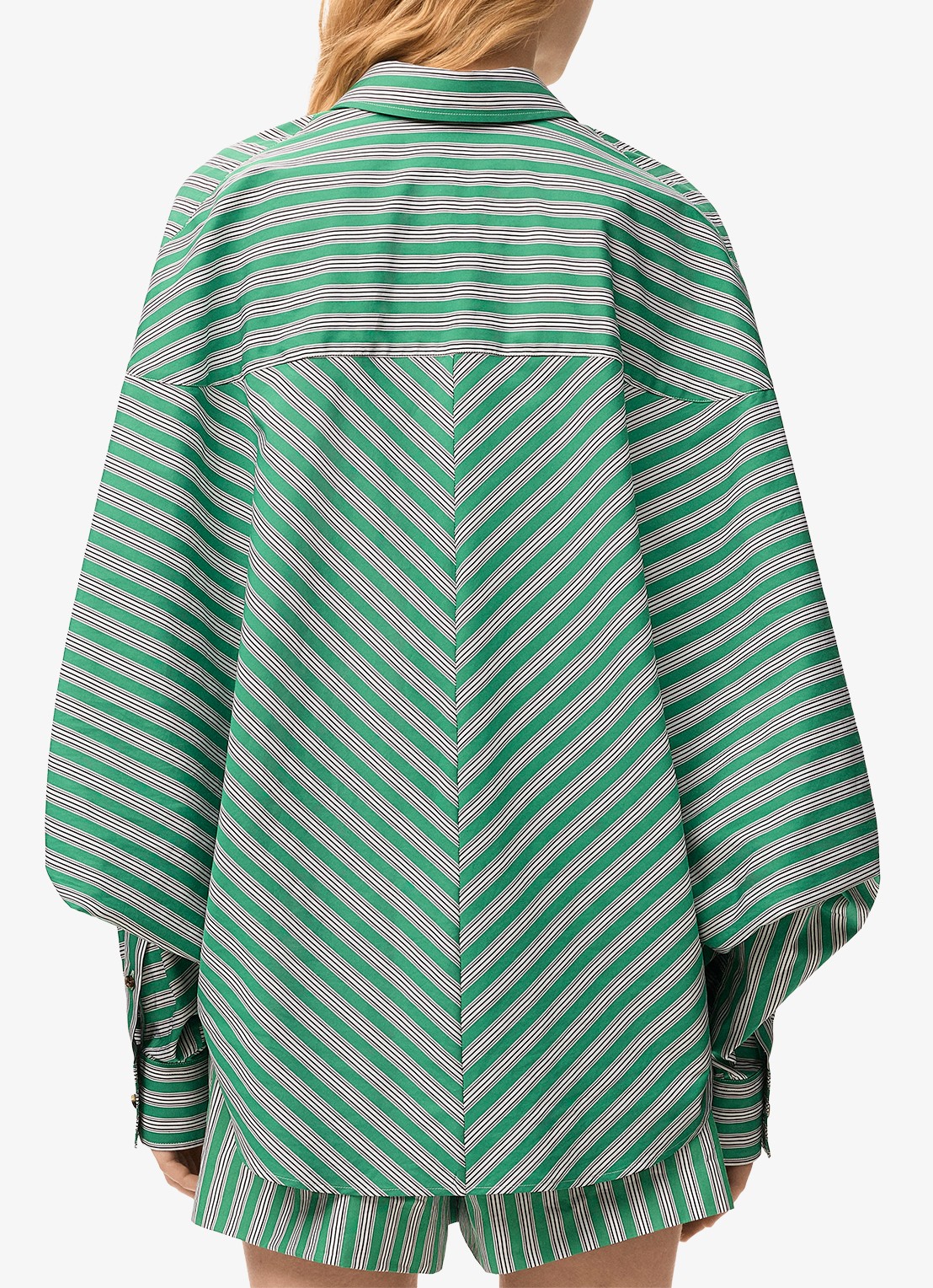 LOEWE Blouse met streepprint - achterkant groen