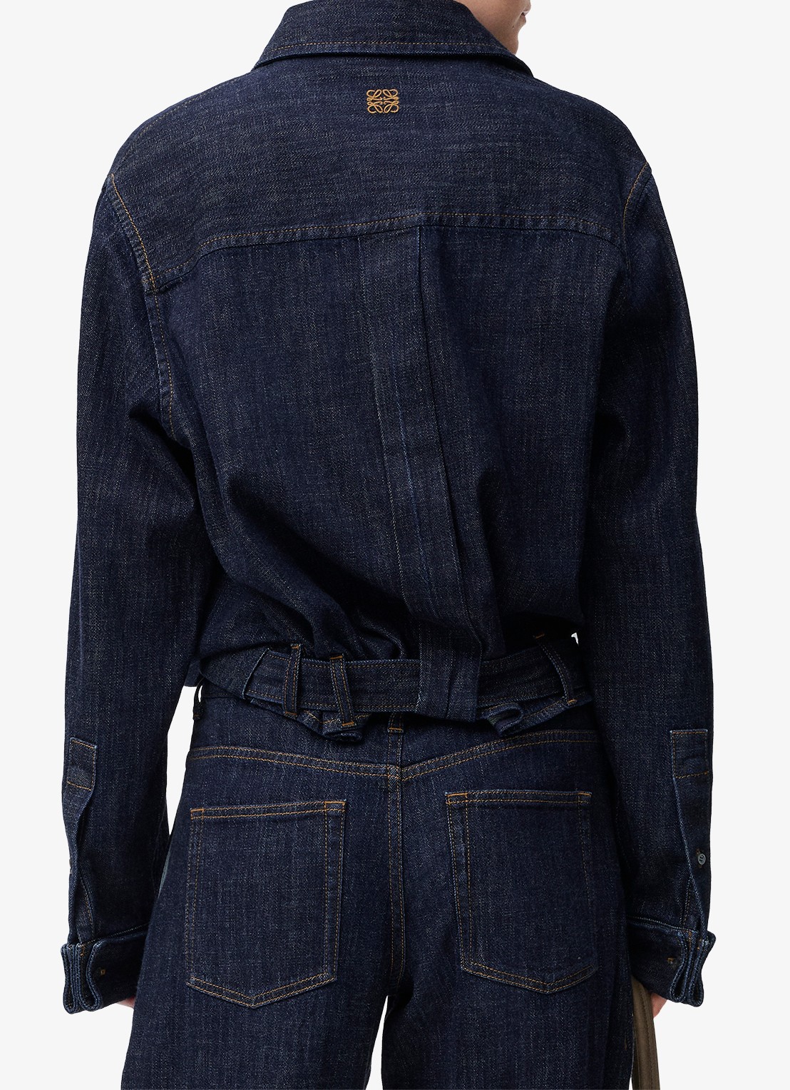 LOEWE Blouse van denim met ceintuur - achterkant 5 indigo