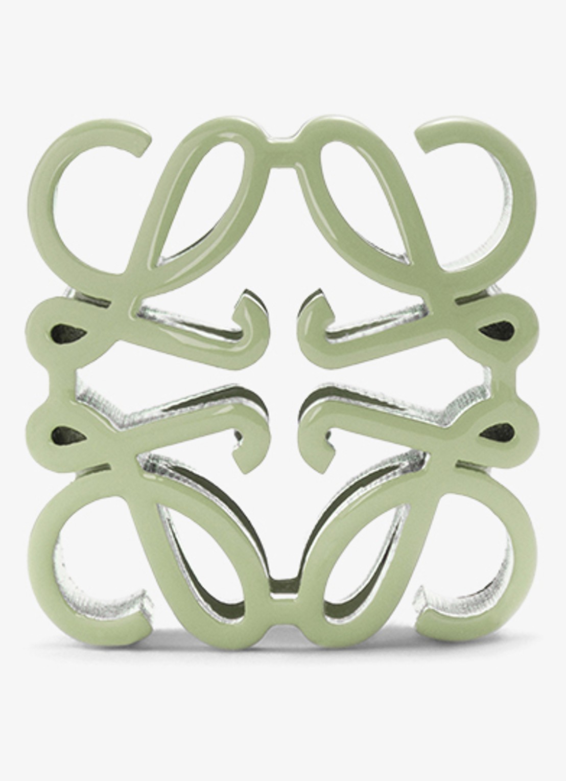 LOEWE Bombe Anagram Dice tasbedel met logo - voorkant 2 lichtgroen