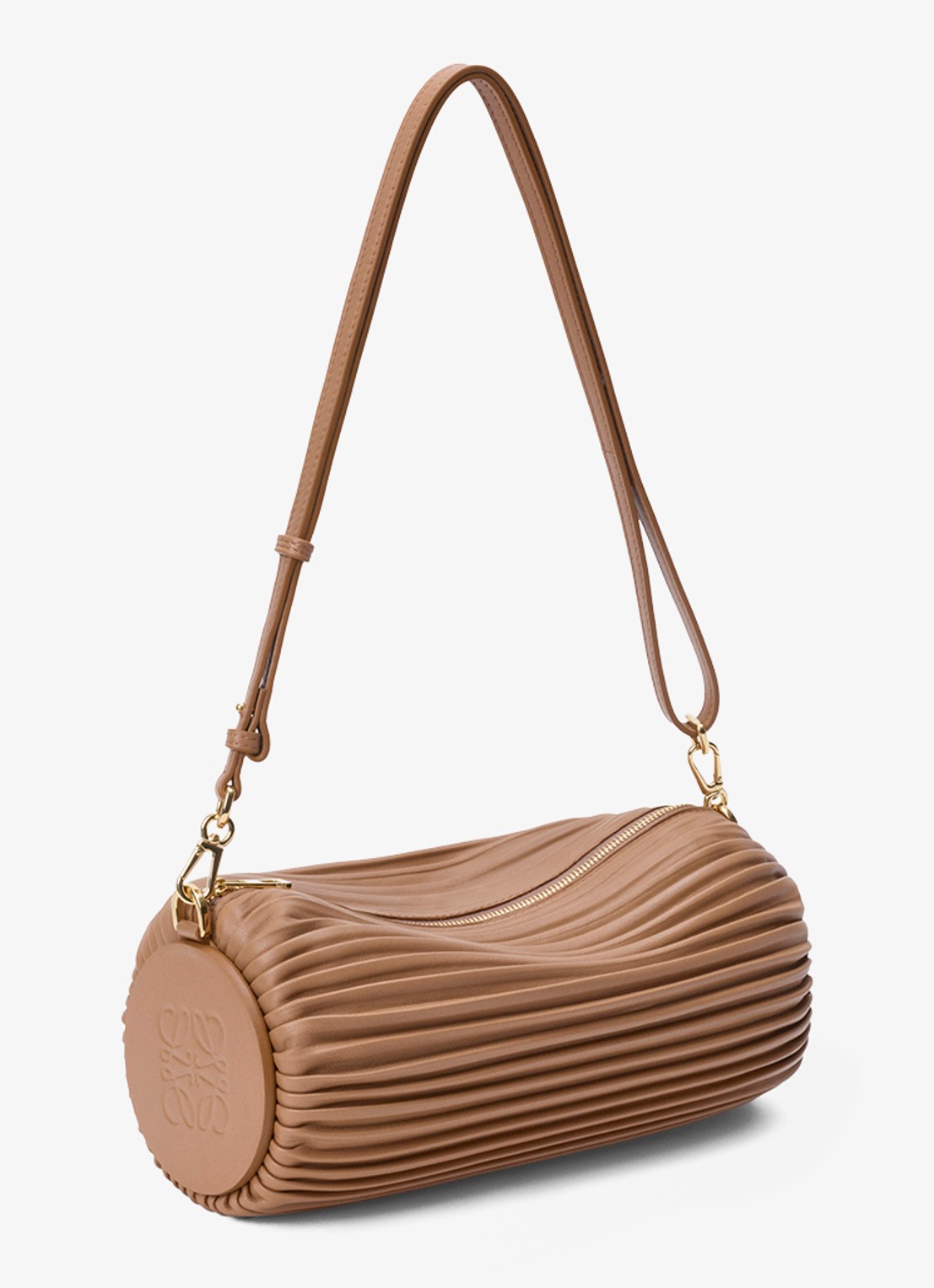 LOEWE Bracelet schoudertas van lamsleer - voorkant 4 bruin