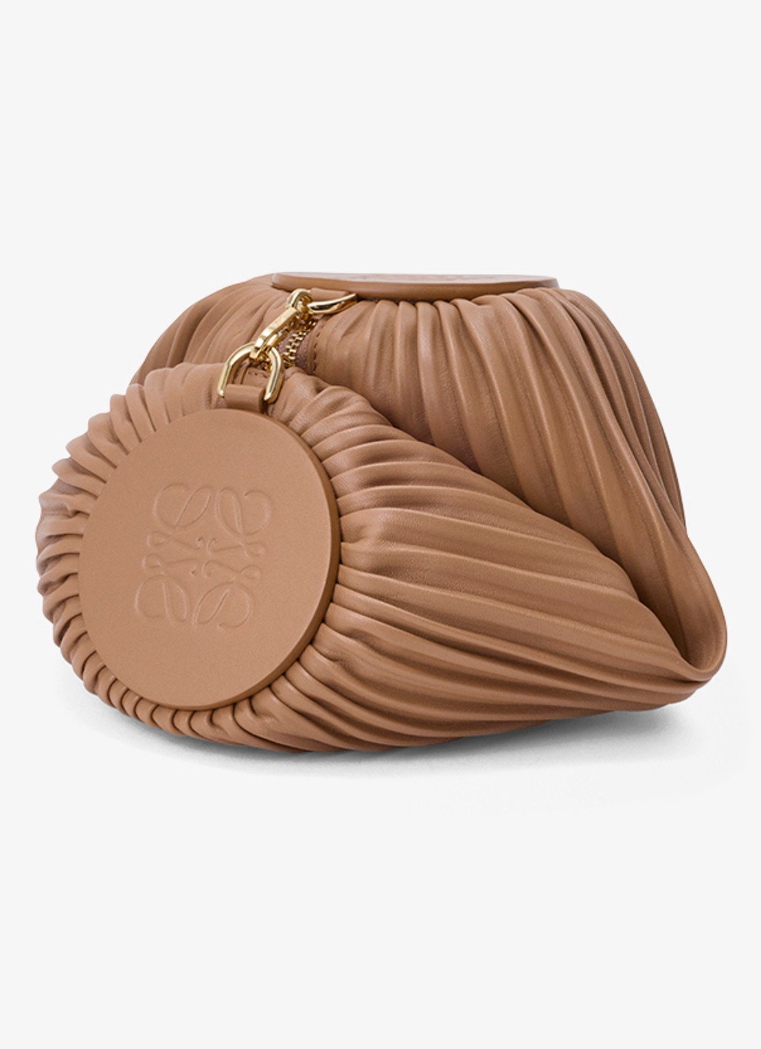 LOEWE Bracelet schoudertas van lamsleer - voorkant 5 bruin
