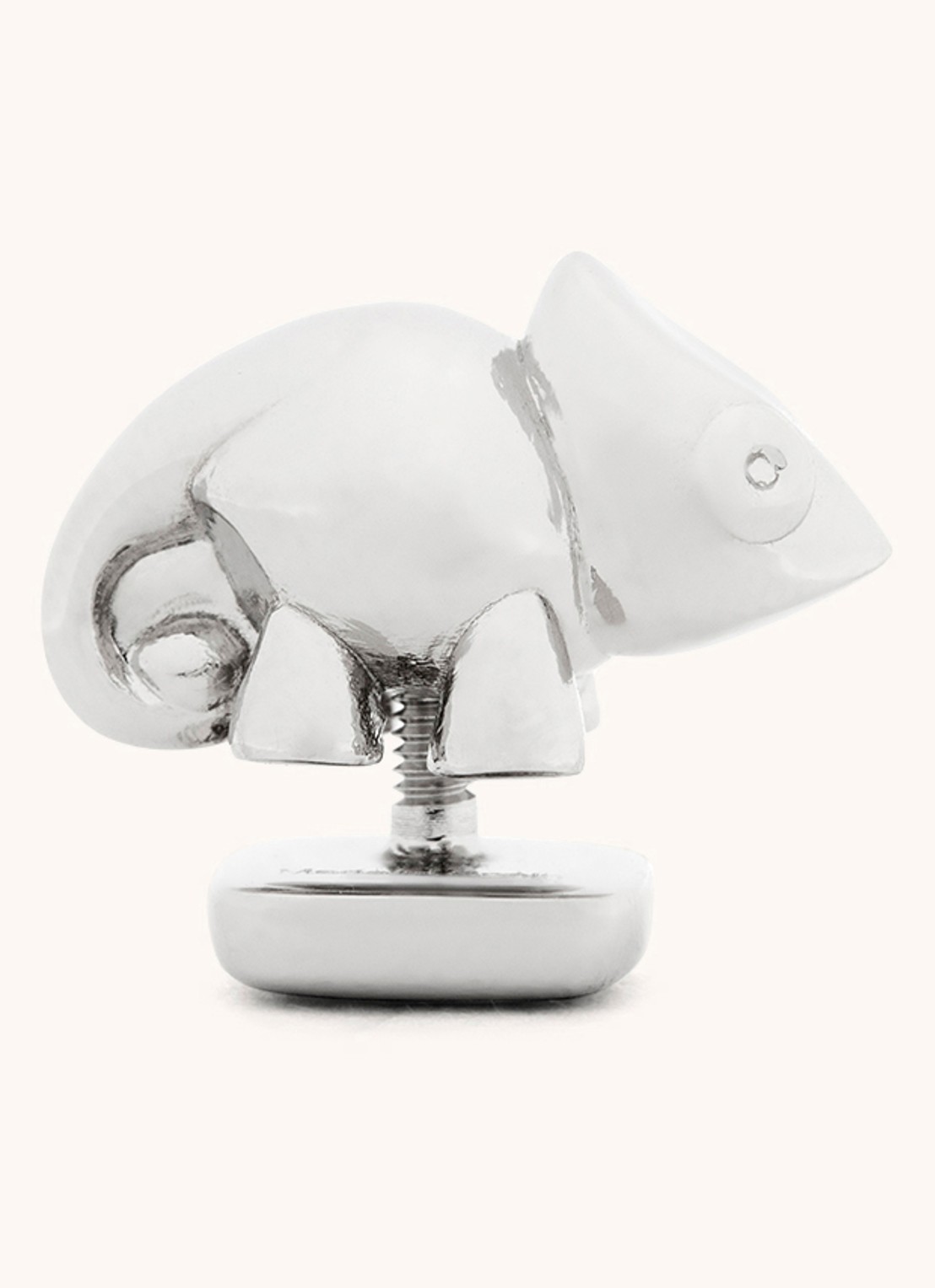 LOEWE Chameleon tasbedel met logo - voorkant 2 zilver