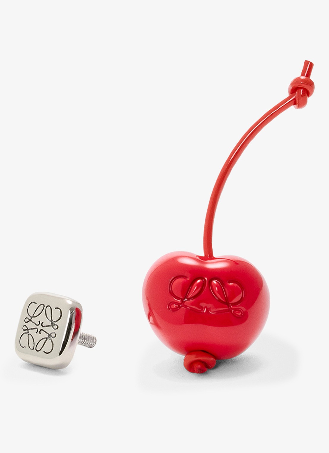LOEWE Cherry tasbedel met logo - detail 3 rood