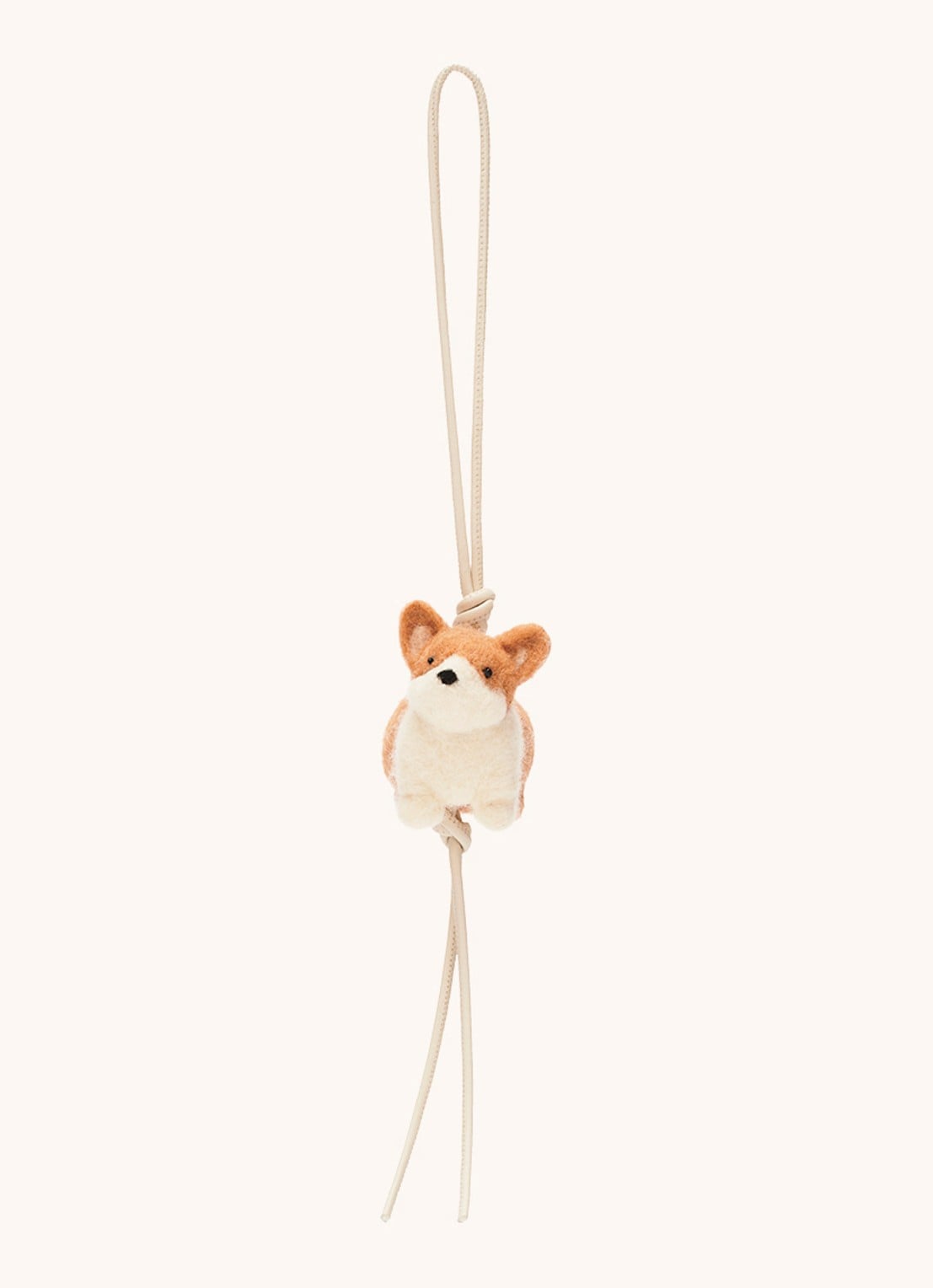 LOEWE Corgi tasbedel van kalfsleer  - achterkant gebroken wit