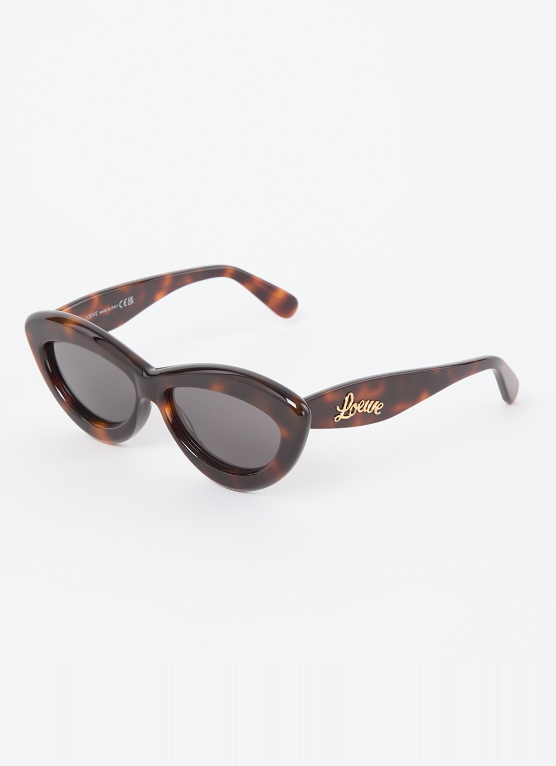 LOEWE Curvy zonnebril LW40096I - voorkant donkerbruin