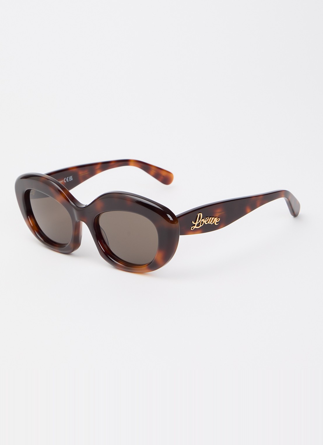 LOEWE Curvy zonnebril LW40153I - voorkant 4 bruin