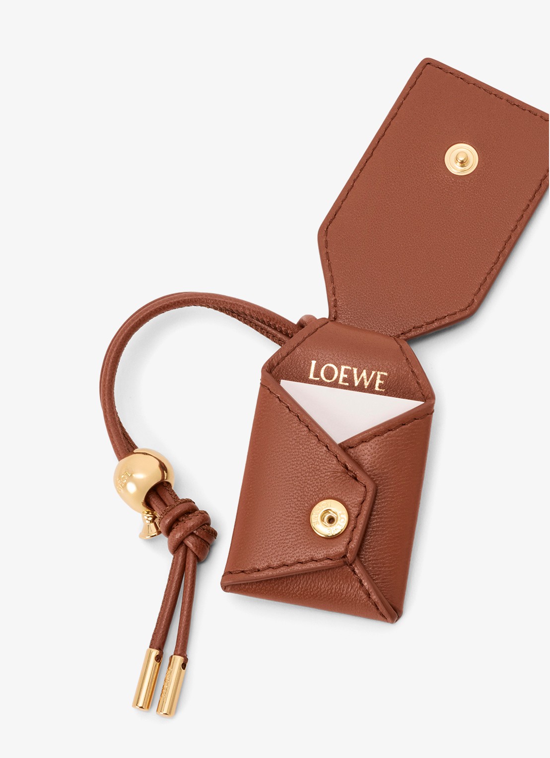 LOEWE Featherlight Puzzle Medium schoudertas van lamsleer - detail 6 bruin