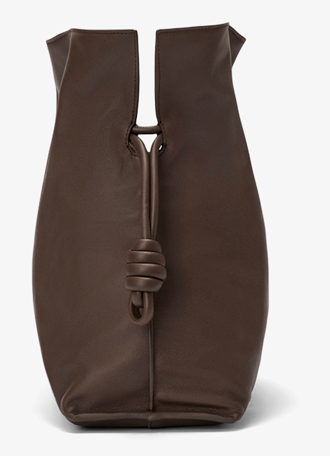 LOEWE Flamenco Clutch Large schoudertas van kalfsleer - detail 3 donkerbruin