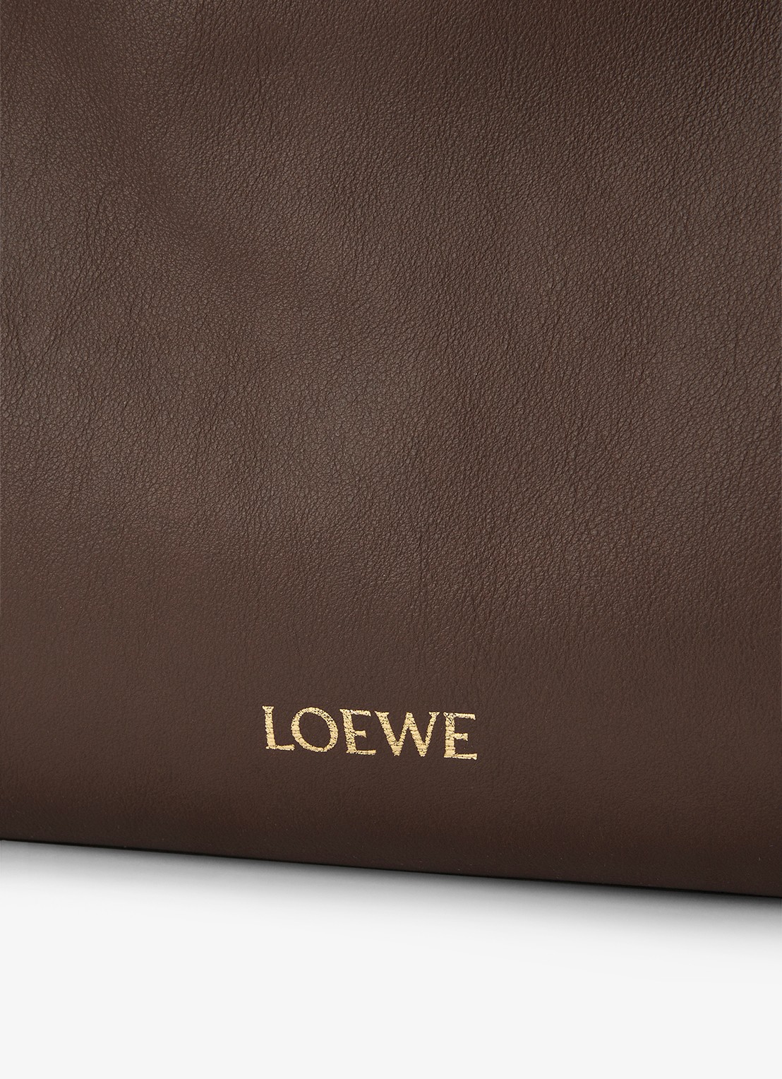LOEWE Flamenco Clutch Large schoudertas van kalfsleer - detail 6 donkerbruin