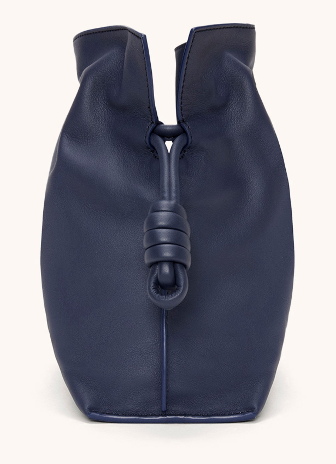 LOEWE Flamenco clutch van kalfsleer - achterkant 8 donkerblauw