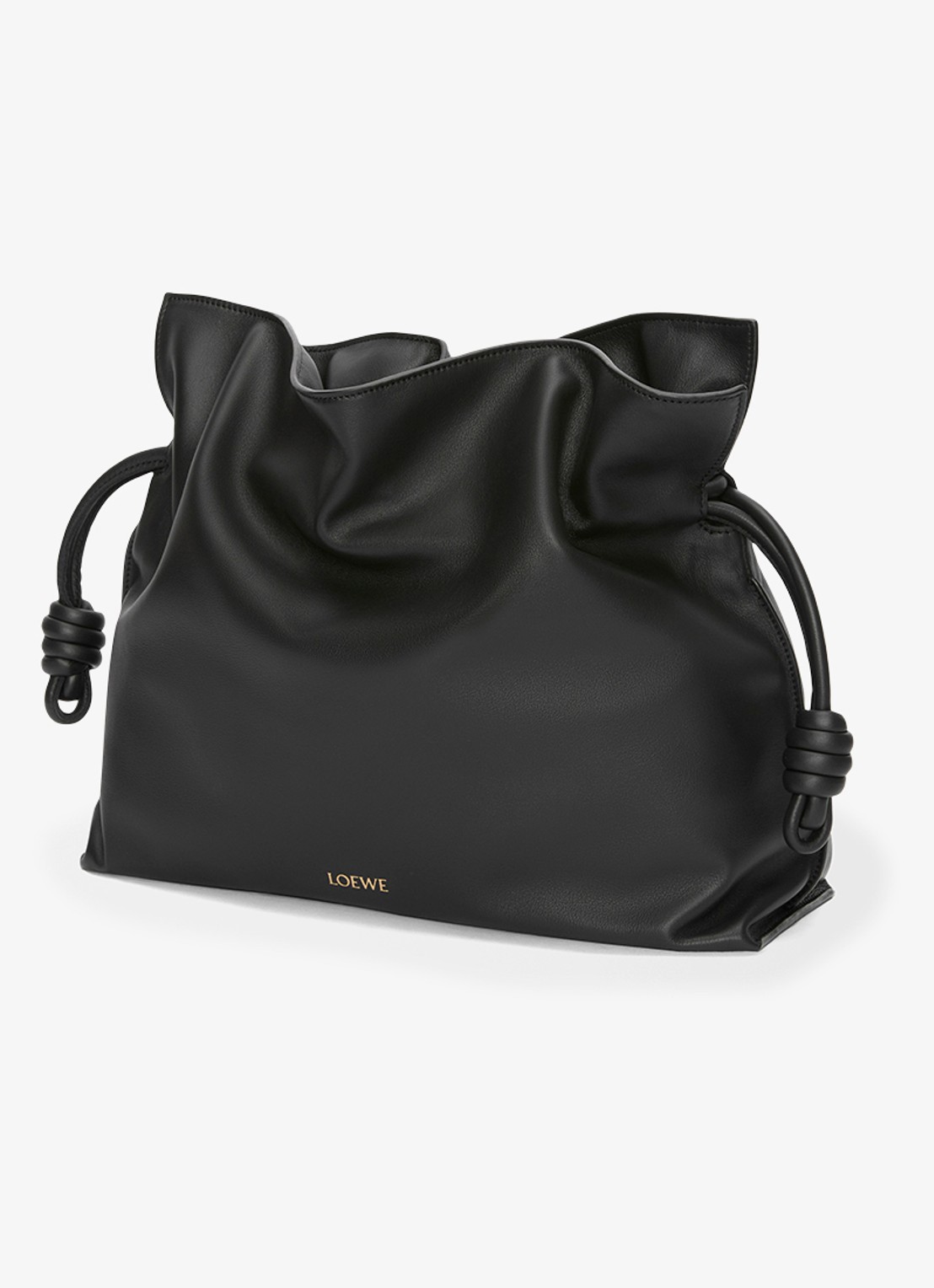 LOEWE Flamenco Large clutch van kalfsleer - detail zwart
