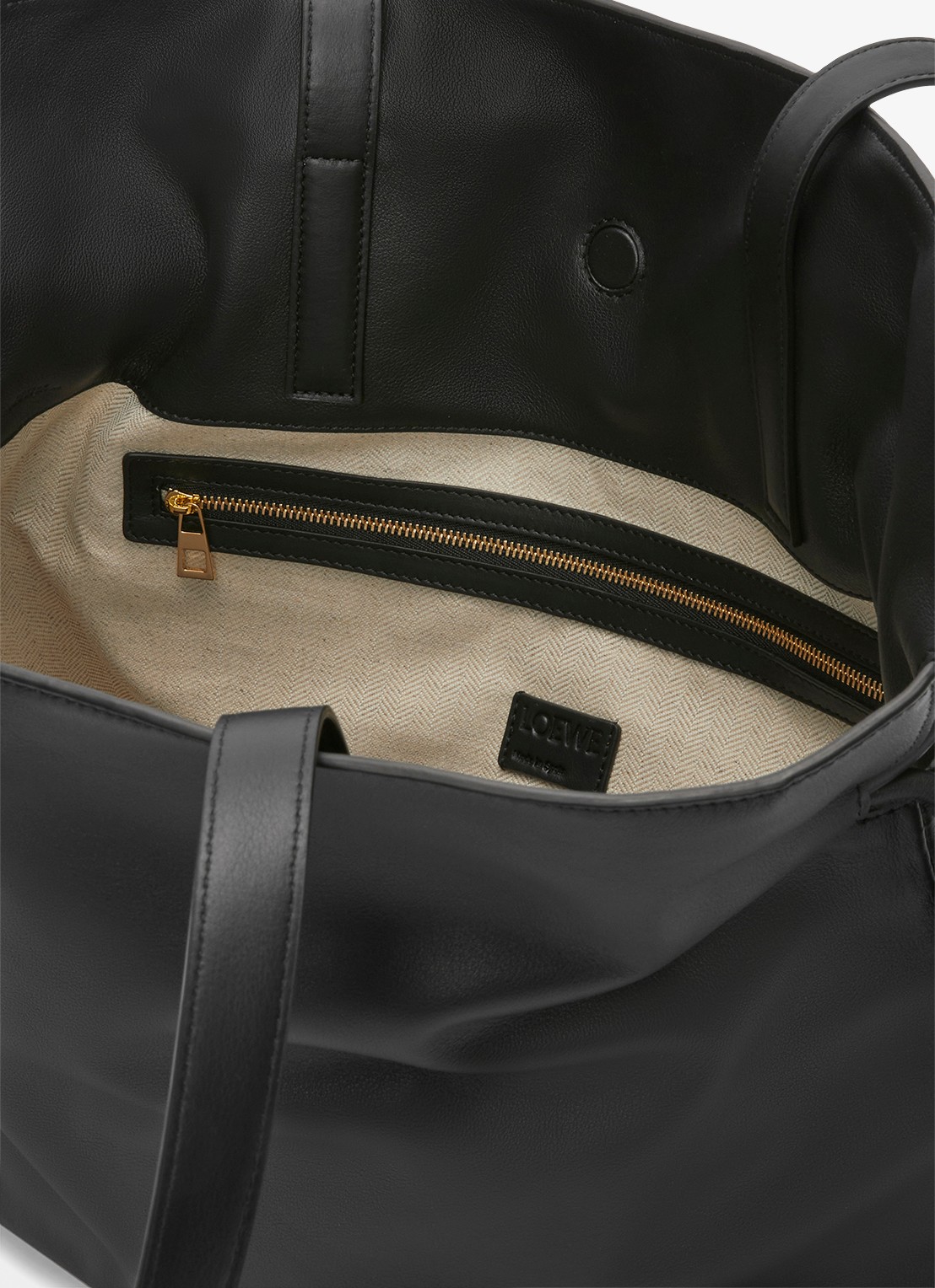 LOEWE Flamenco Large clutch van kalfsleer - detail 3 zwart