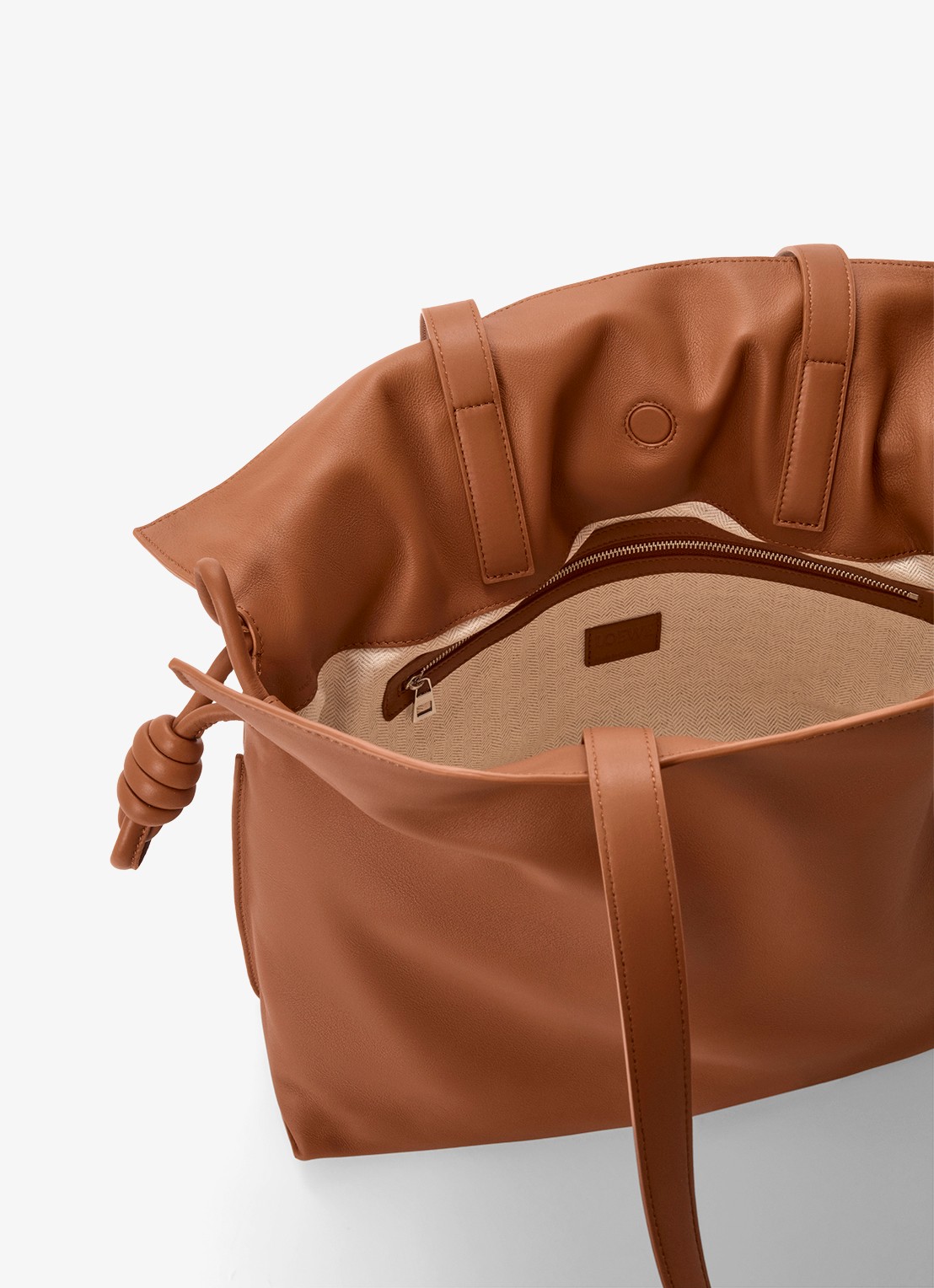 LOEWE Flamenco Large clutch van kalfsleer - detail 5 bruin