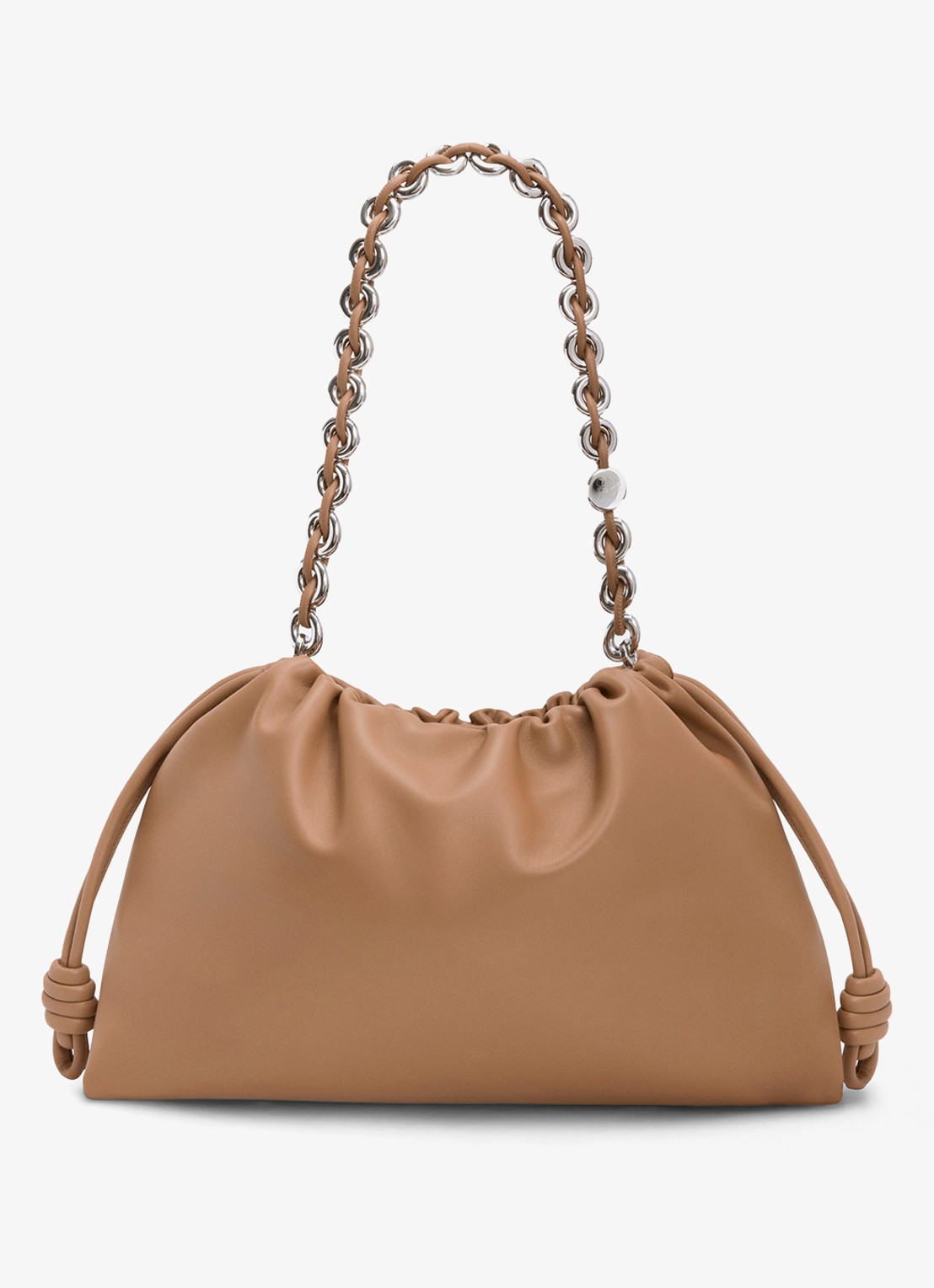 LOEWE Flamenco Large schoudertas van leer - achterkant bruin