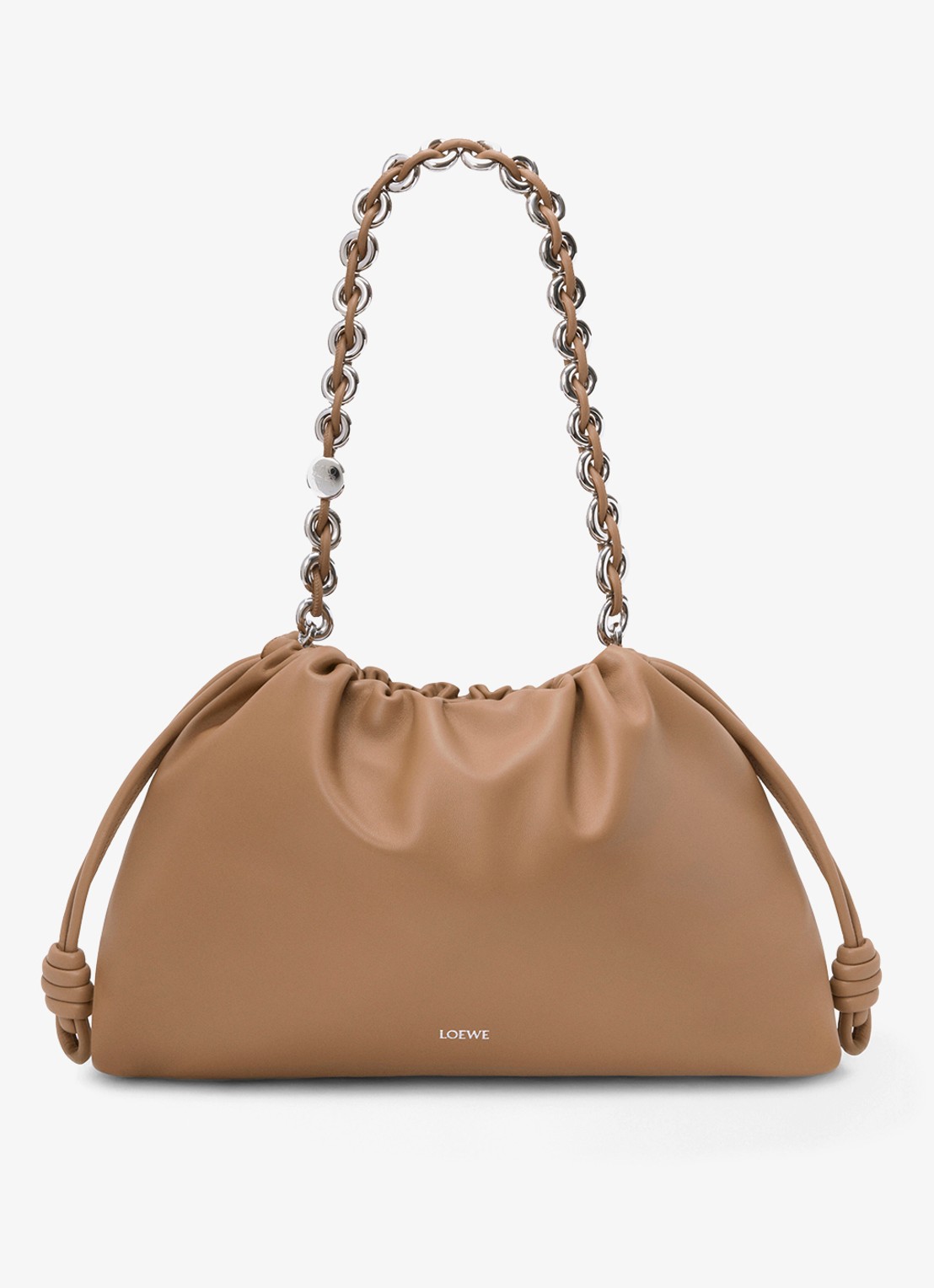 LOEWE Flamenco Large schoudertas van leer - detail 4 bruin