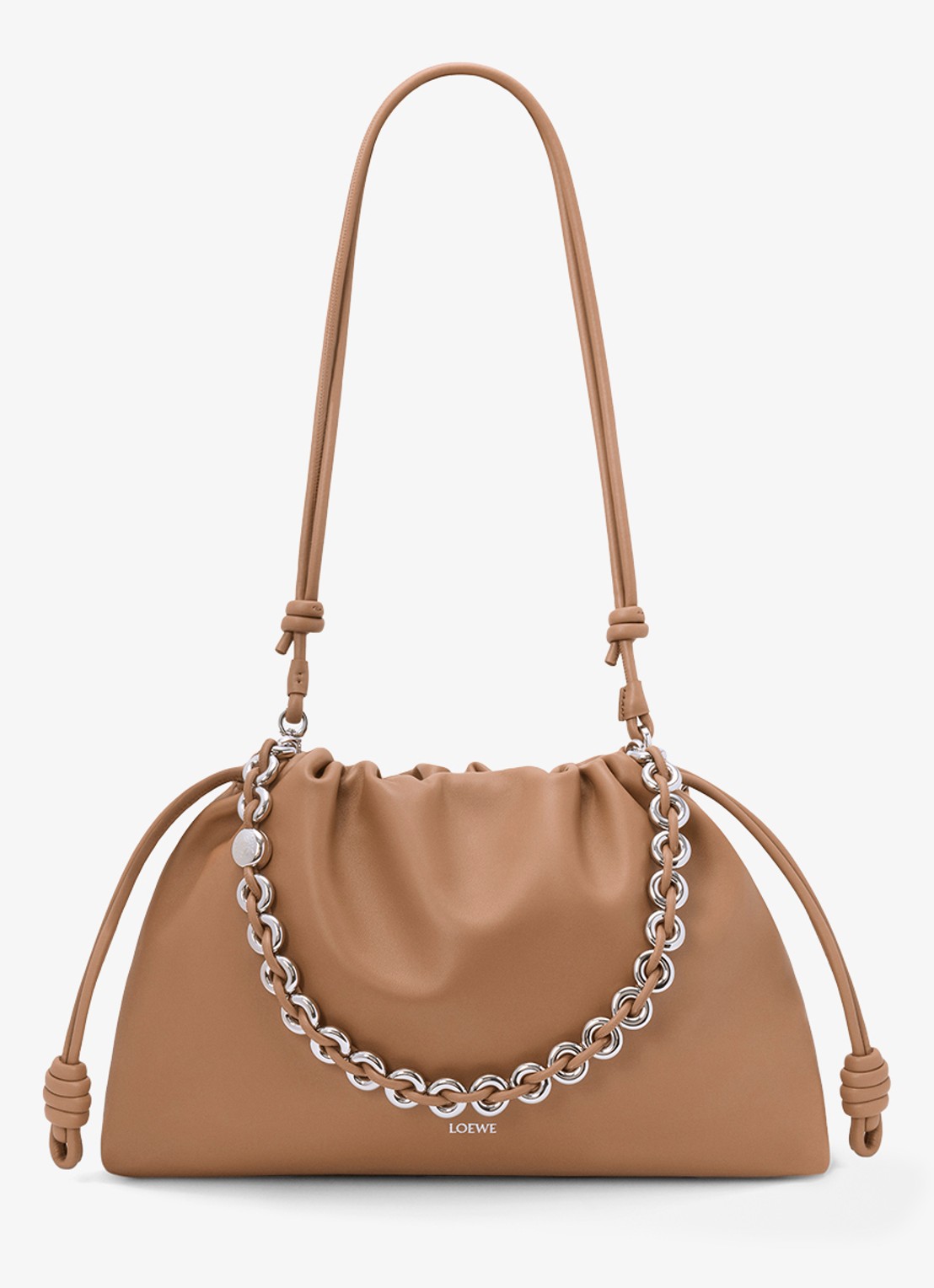 LOEWE Flamenco Large schoudertas van leer - detail 6 bruin