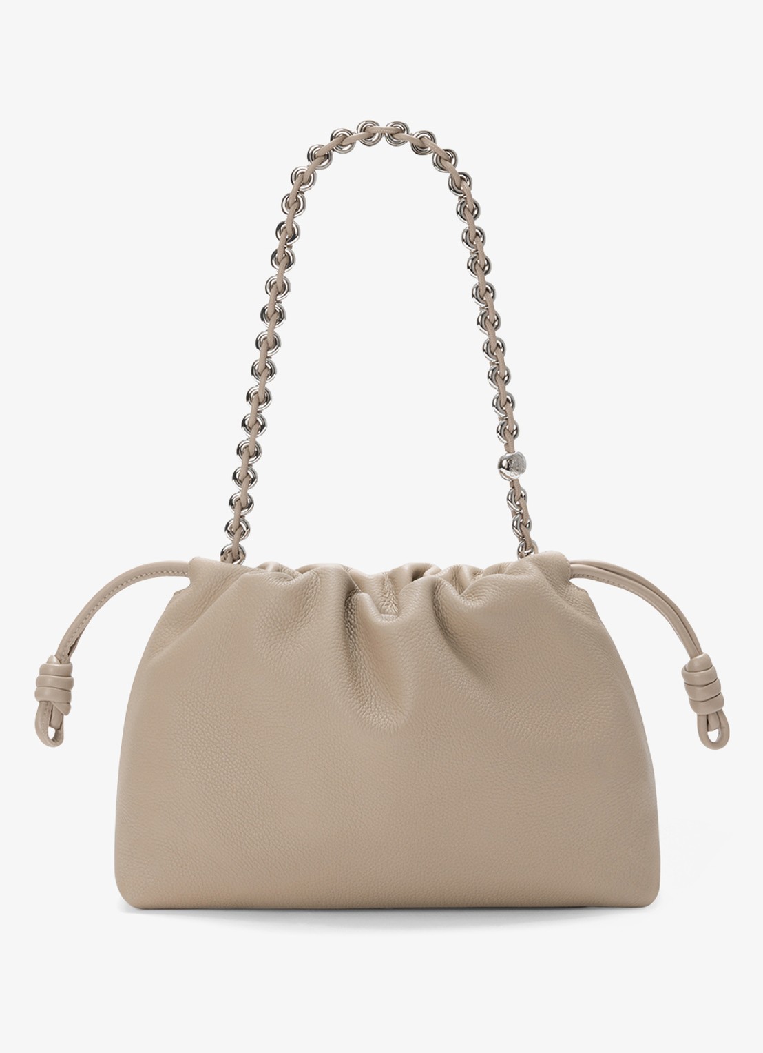 LOEWE Flamenco Medium schoudertas van kalfsleer - achterkant 8 zand