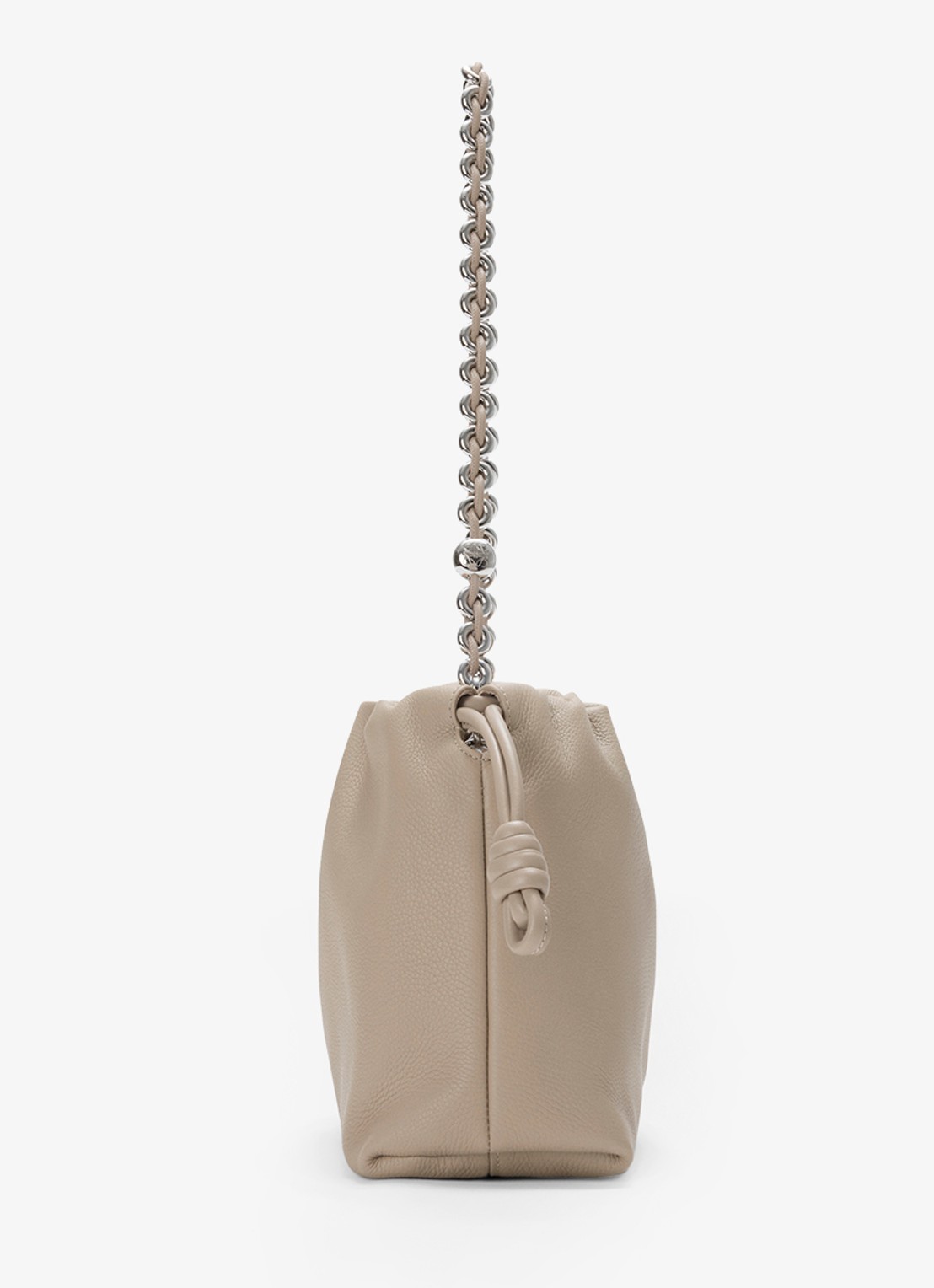 LOEWE Flamenco Medium schoudertas van kalfsleer - detail zand