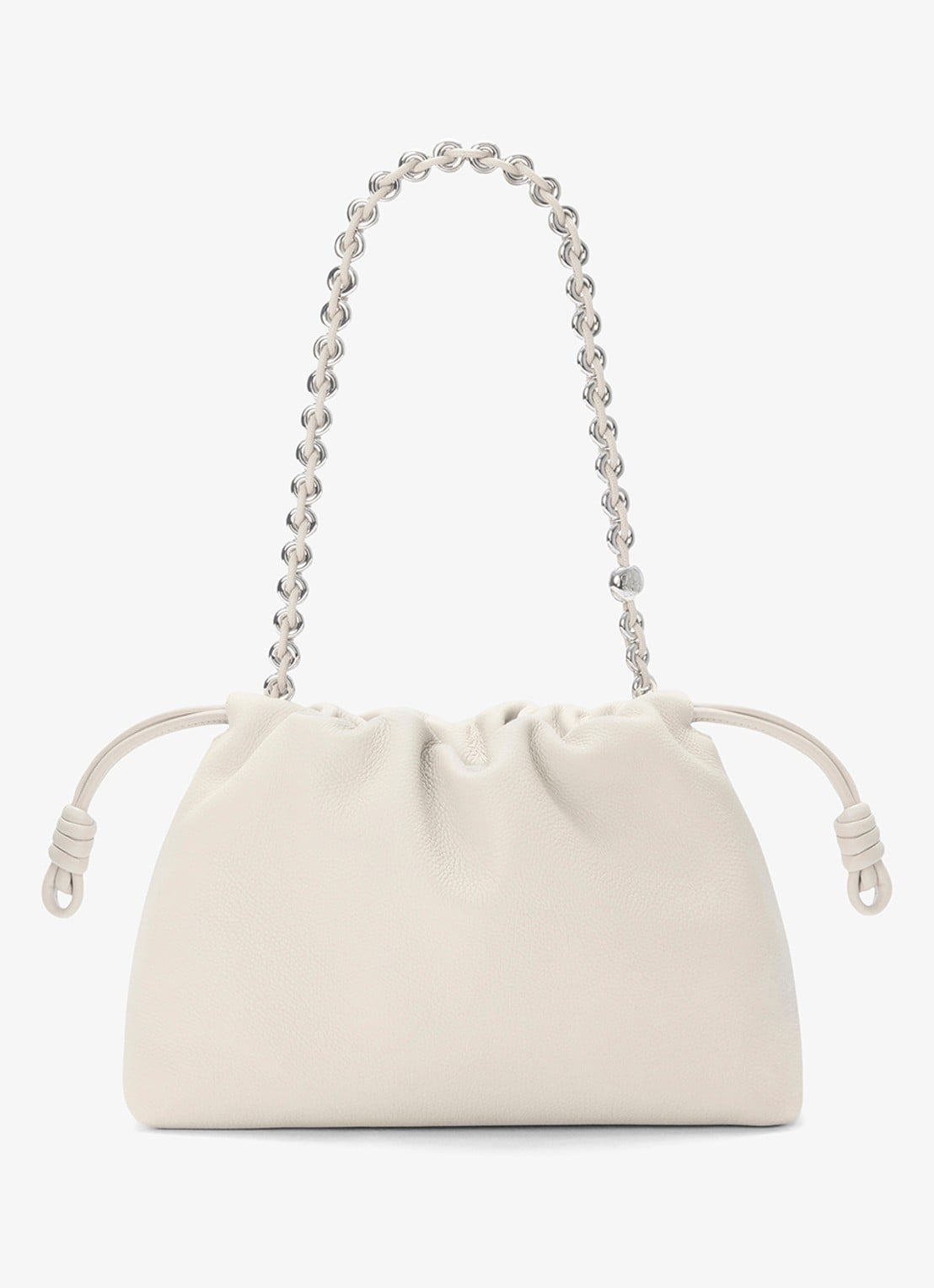 LOEWE Flamenco Medium schoudertas van kalfsleer - achterkant 3 wit