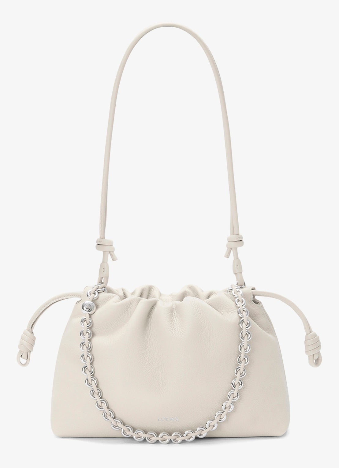 LOEWE Flamenco Medium schoudertas van kalfsleer - detail 5 wit