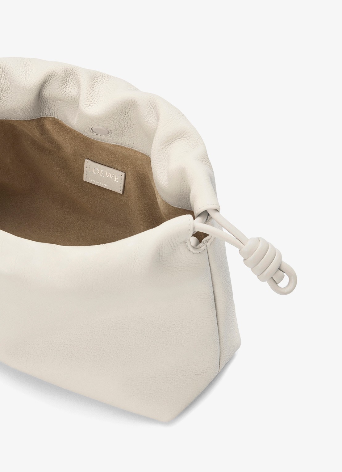 LOEWE Flamenco Medium schoudertas van kalfsleer - detail 7 wit