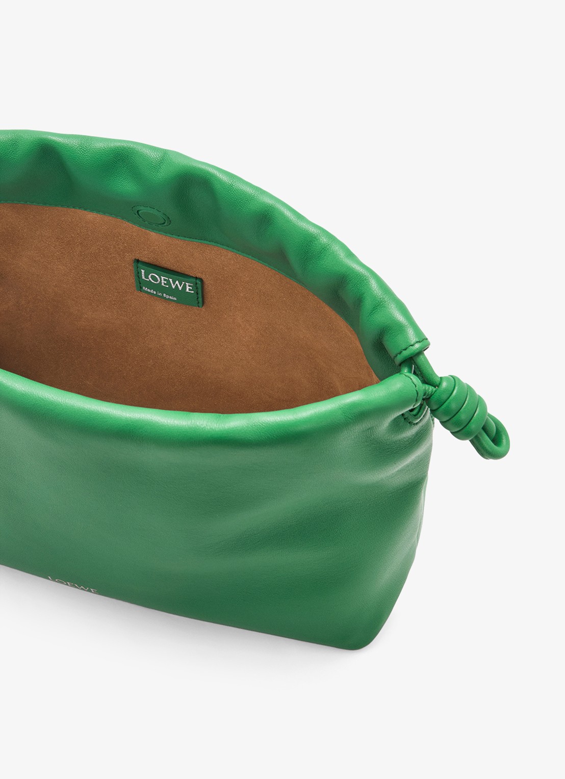 LOEWE Flamenco Medium schoudertas van lamsleer - detail 5 groen