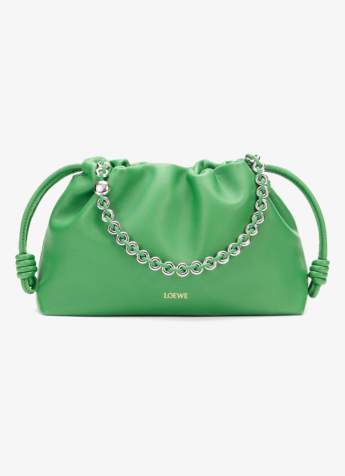 LOEWE Flamenco Medium schoudertas van lamsleer - voorkant 7 groen