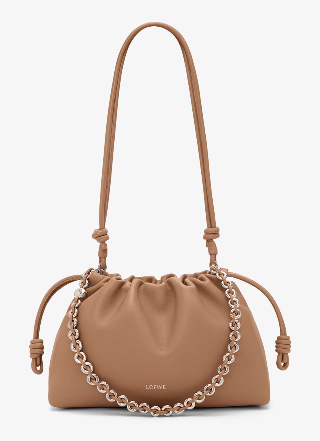 LOEWE Flamenco Medium schoudertas van leer - detail 2 bruin