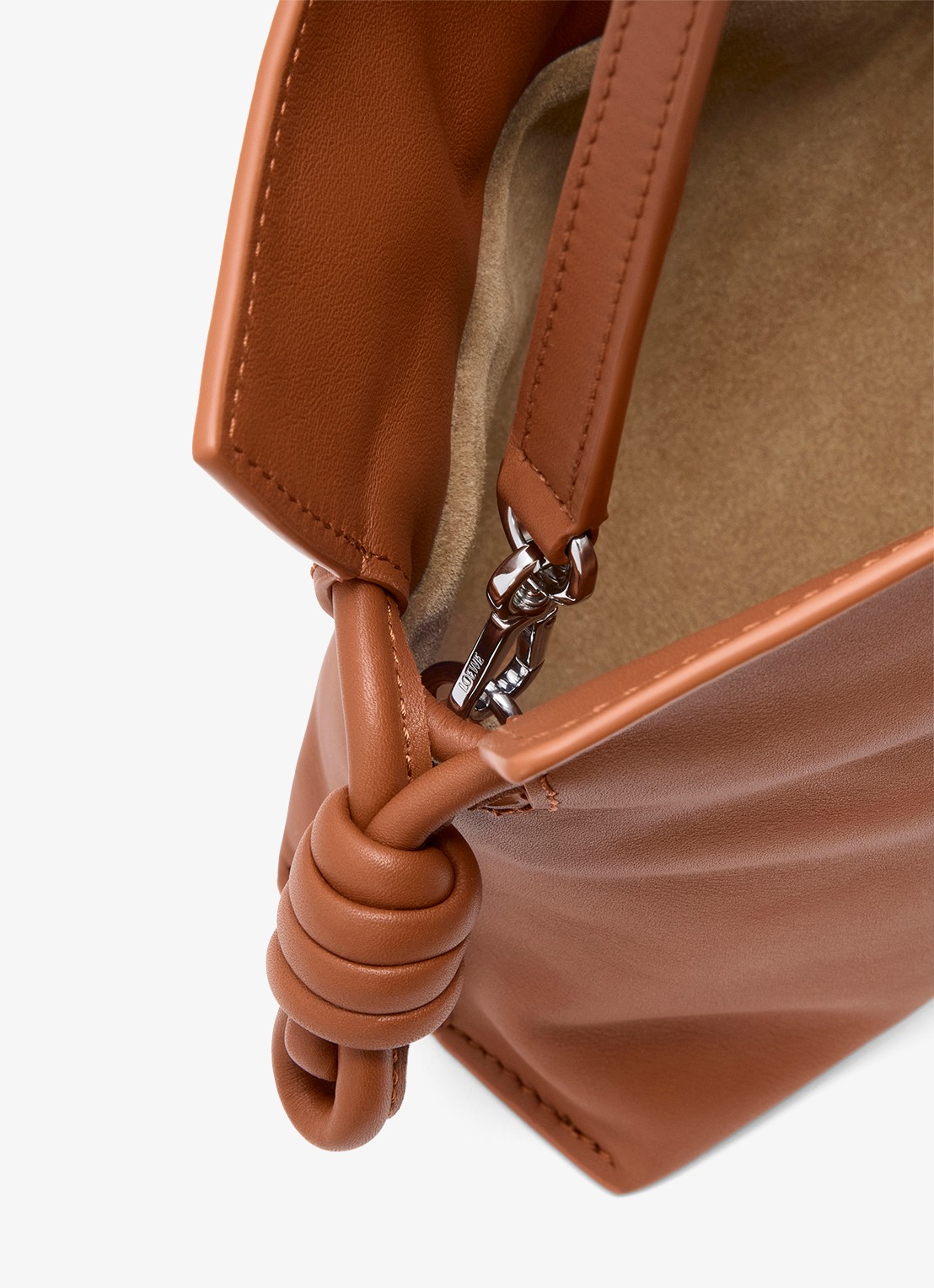 LOEWE Flamenco Mini clutch van kalfsleer - detail 5 bruin