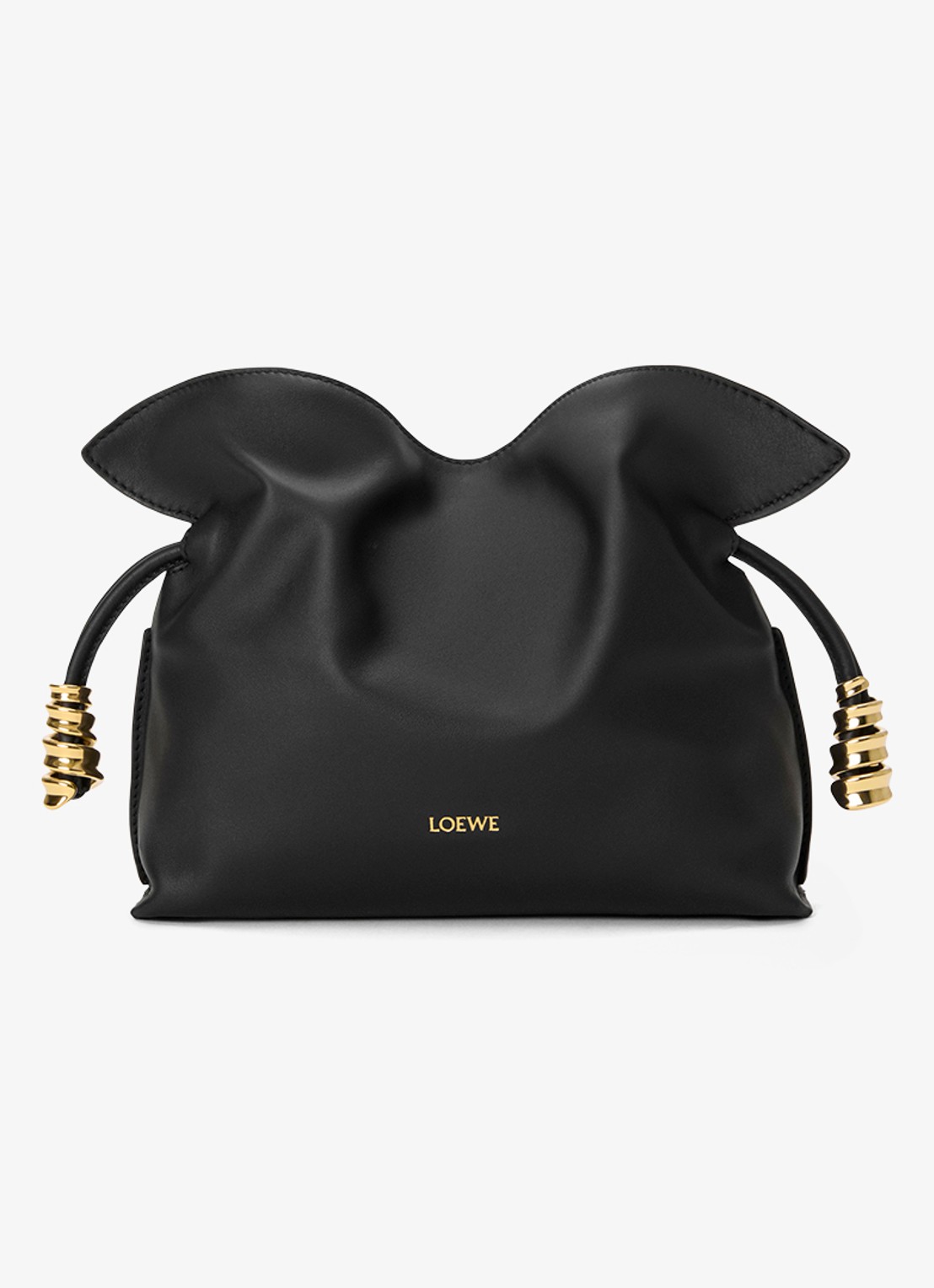 LOEWE Flamenco Mini clutch van kalfsleer - voorkant 5 zwart