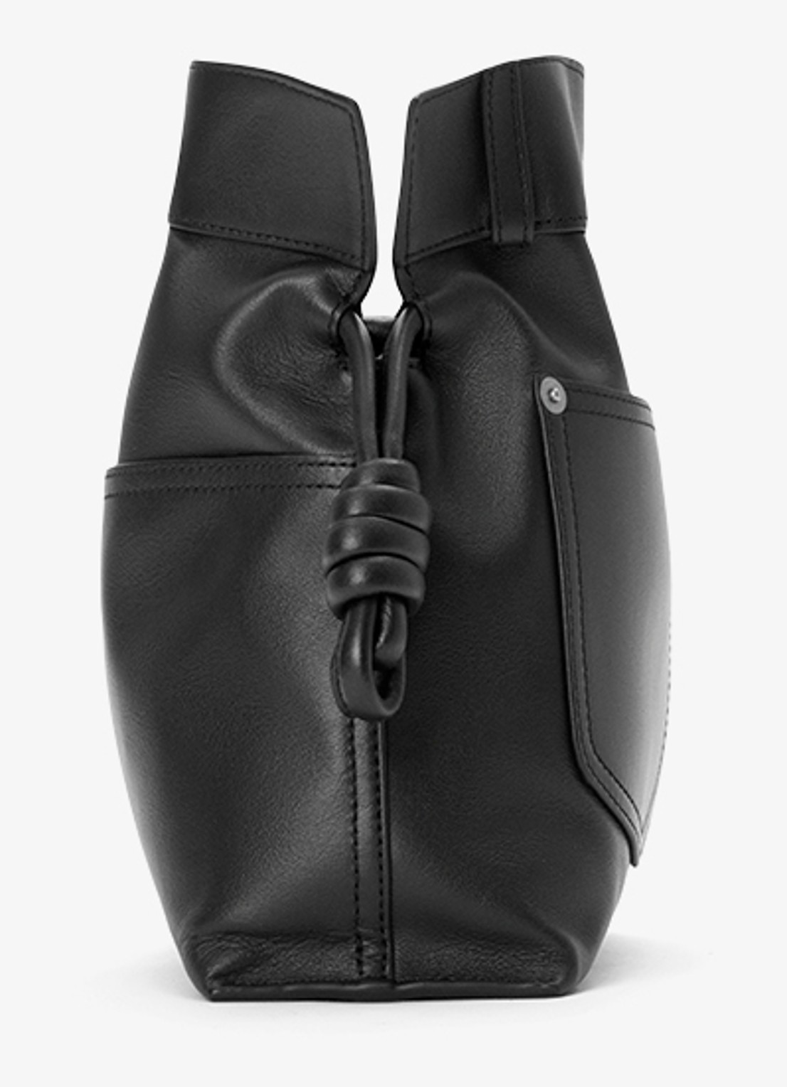 LOEWE Flamenco Panta M clutch van kalfsleer - detail 3 zwart