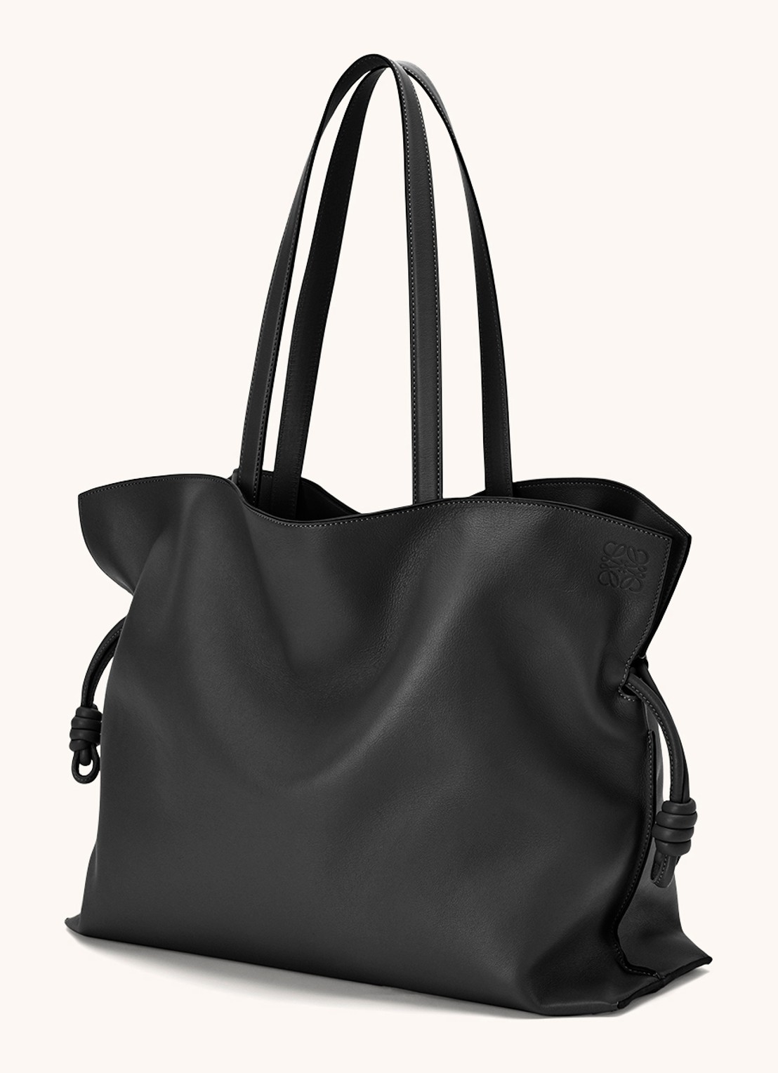 LOEWE Flamenco XL schoudertas van kalfsleer - achterkant 6 zwart