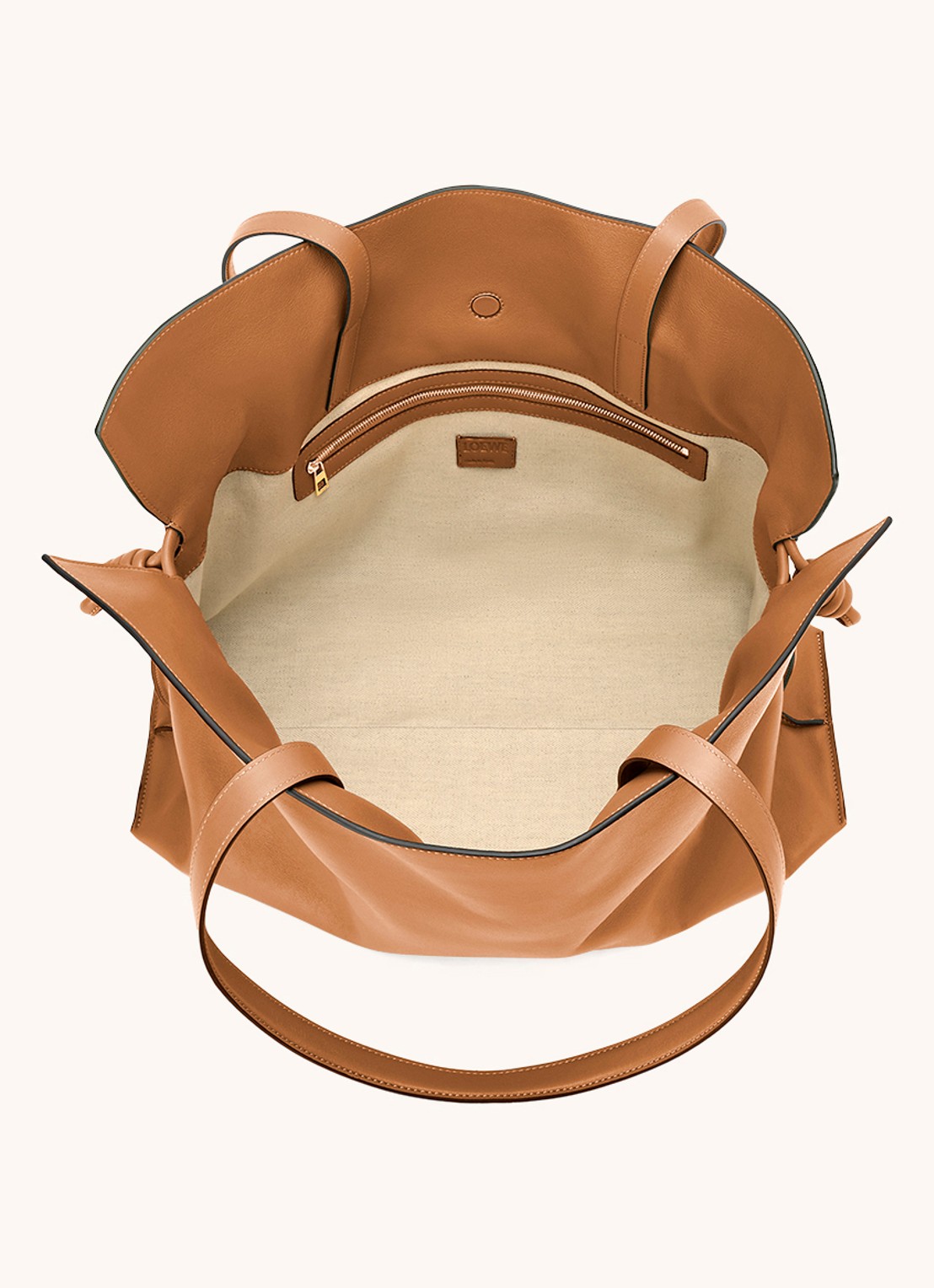 LOEWE Flamenco XL schoudertas van kalfsleer - detail 3 lichtbruin