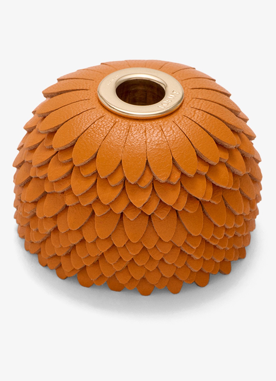 LOEWE Flower Dice tasbedel van kalfsleer - voorkant oranje