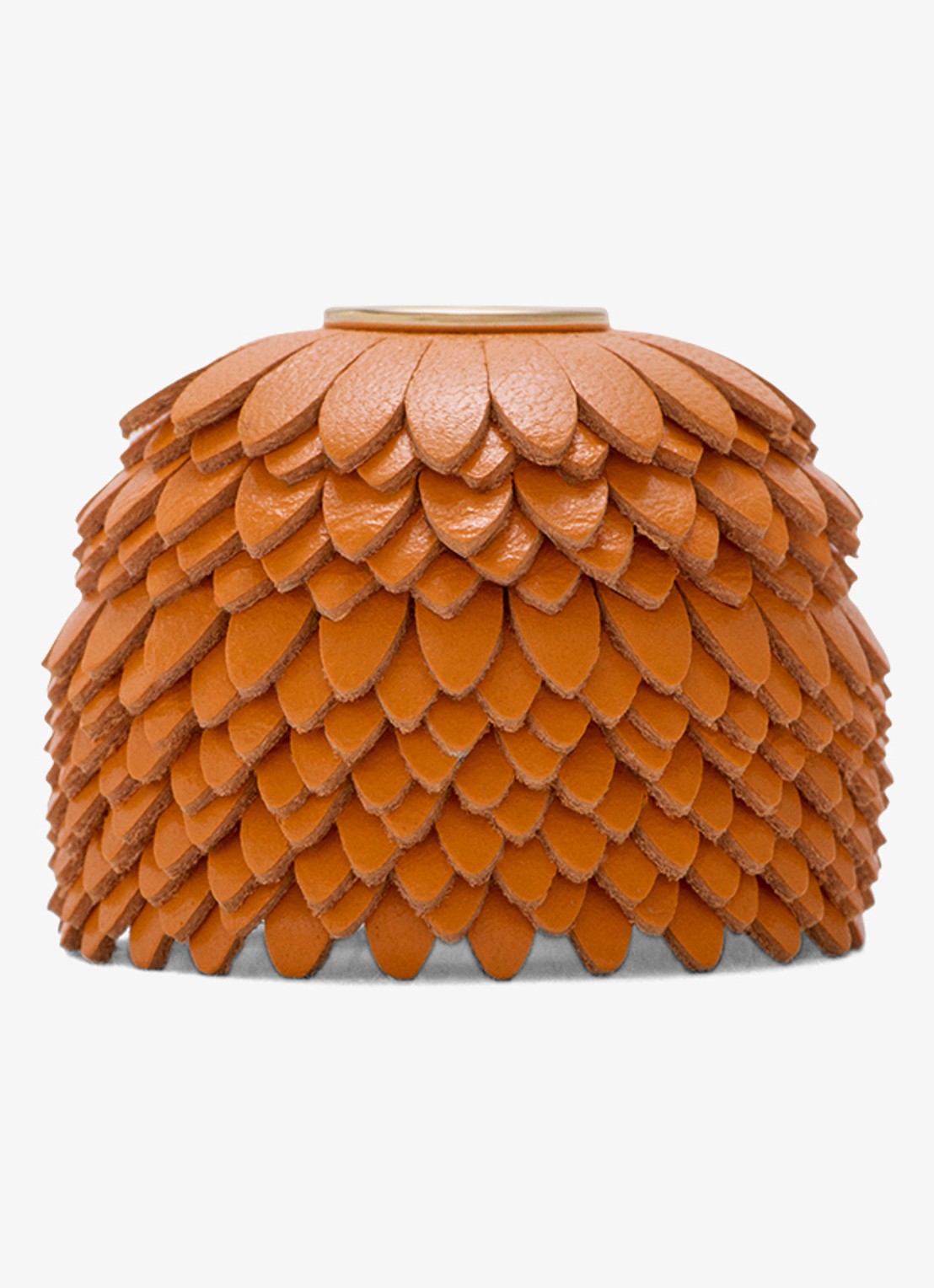 LOEWE Flower Dice tasbedel van kalfsleer - voorkant 2 oranje
