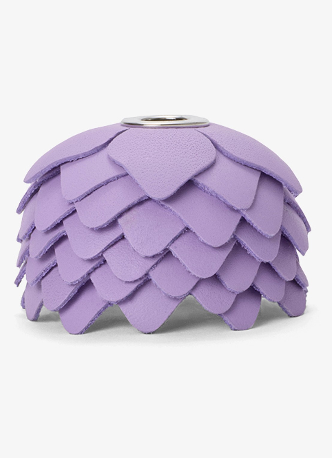 LOEWE Flower Dice tasbedel van kalfsleer - voorkant 2 paars