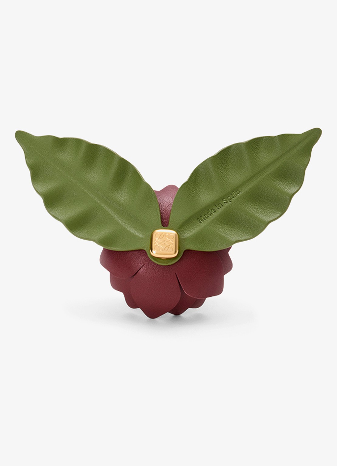 LOEWE Flower Pistil tasbedel van kalfsleer - voorkant 2 bordeauxrood