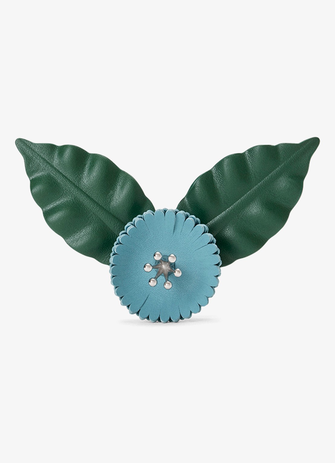 LOEWE Flower Pistil tasbedel van kalfsleer - voorkant 2 blauw