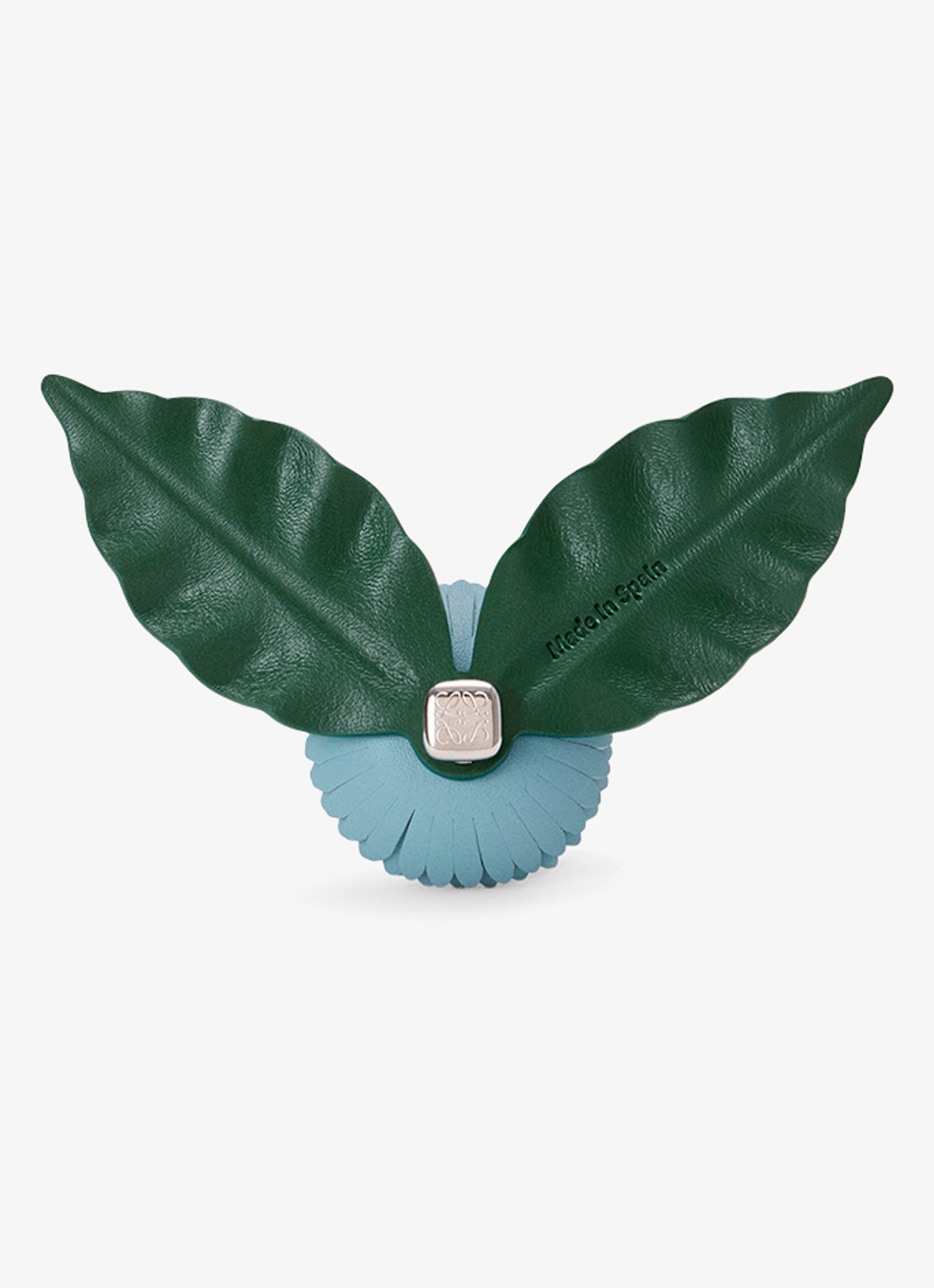 LOEWE Flower Pistil tasbedel van kalfsleer - voorkant 3 blauw