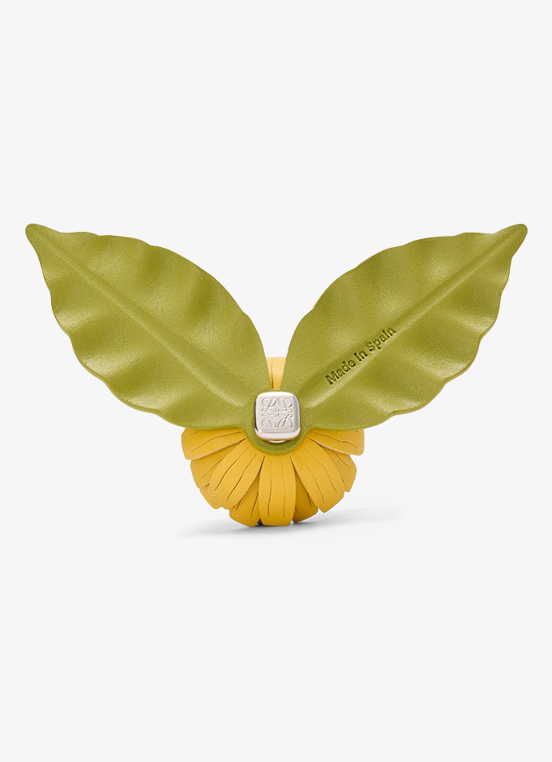 LOEWE Flower Pistil tasbedel van kalfsleer - voorkant 2 geel